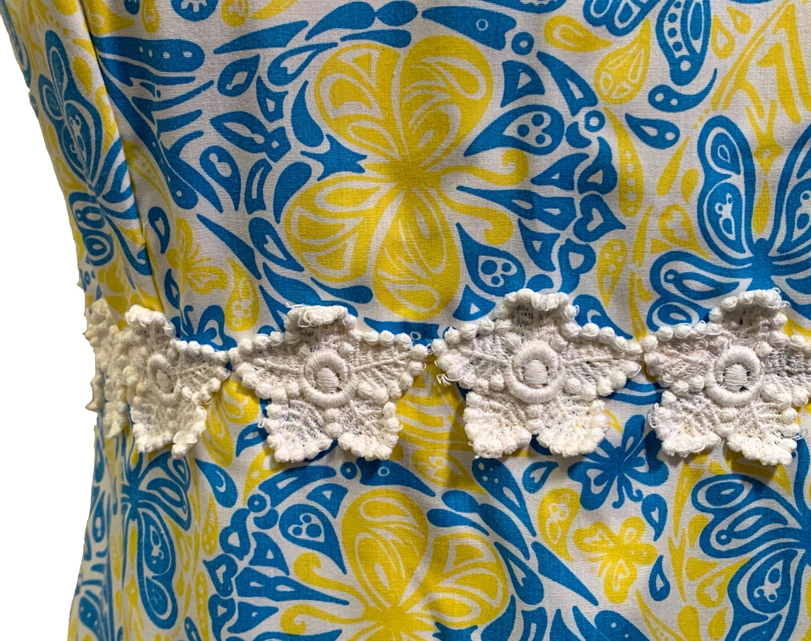 LILLY PULITZER Vintage 70s Women’s Sleeveless Butterfly Print Dress – Sz S