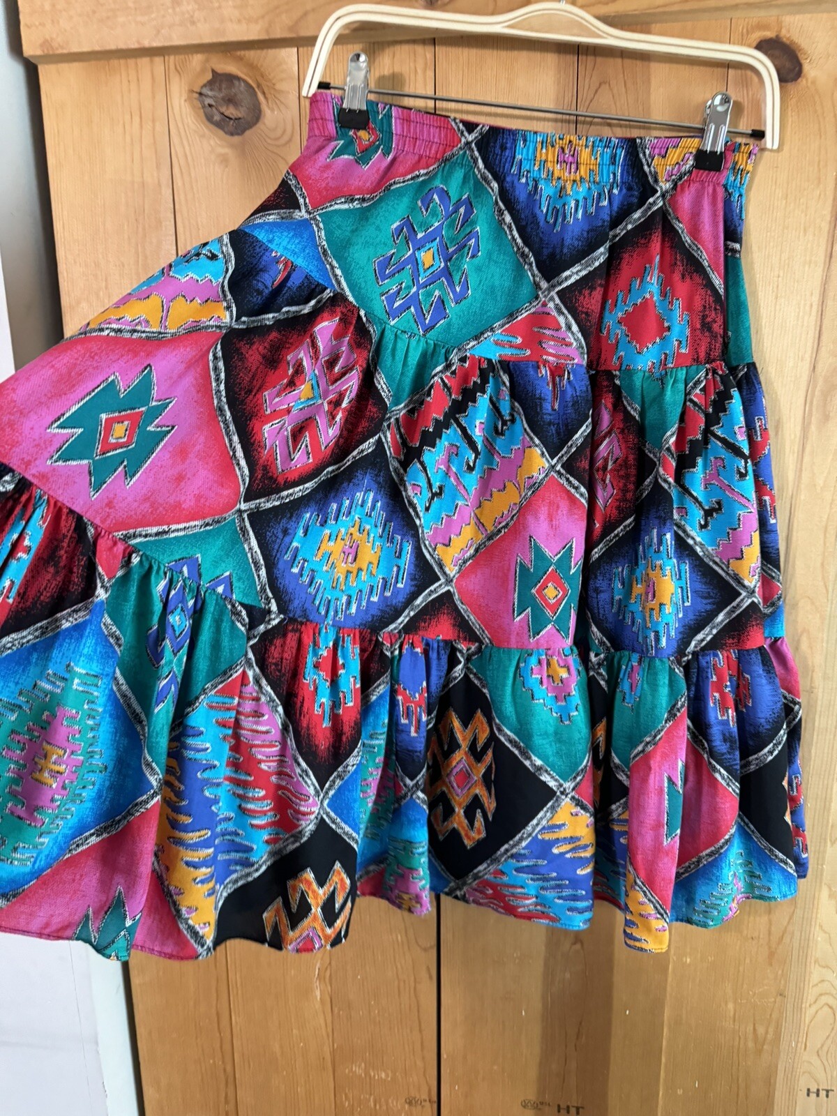 Lilia Smitty Skirt Womens Small Cowgirl Vintage Western Waist 25-30 Tiered