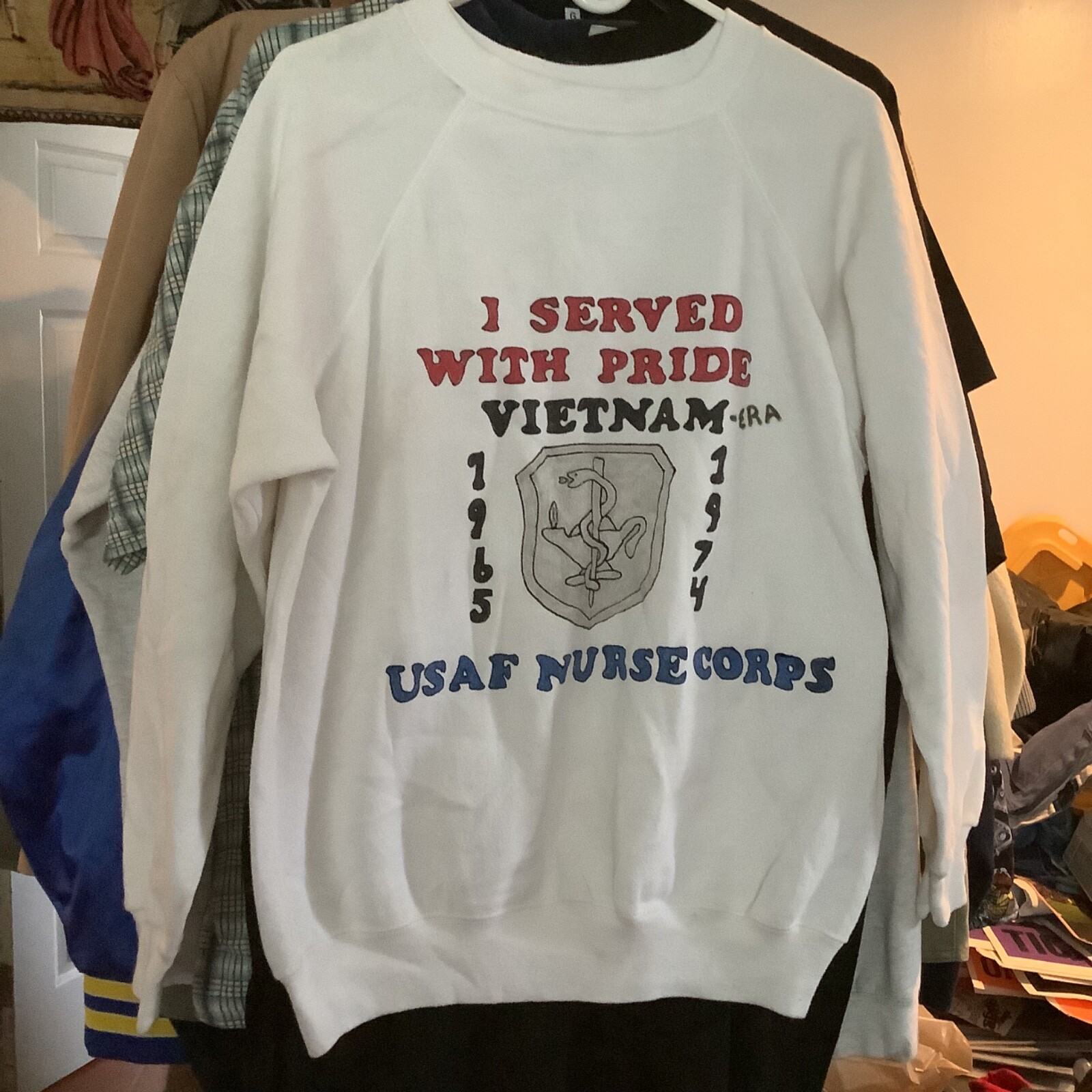 vintage sweatshirt i served with pride vietnam era usaf nurse corps 1965 1975 sw