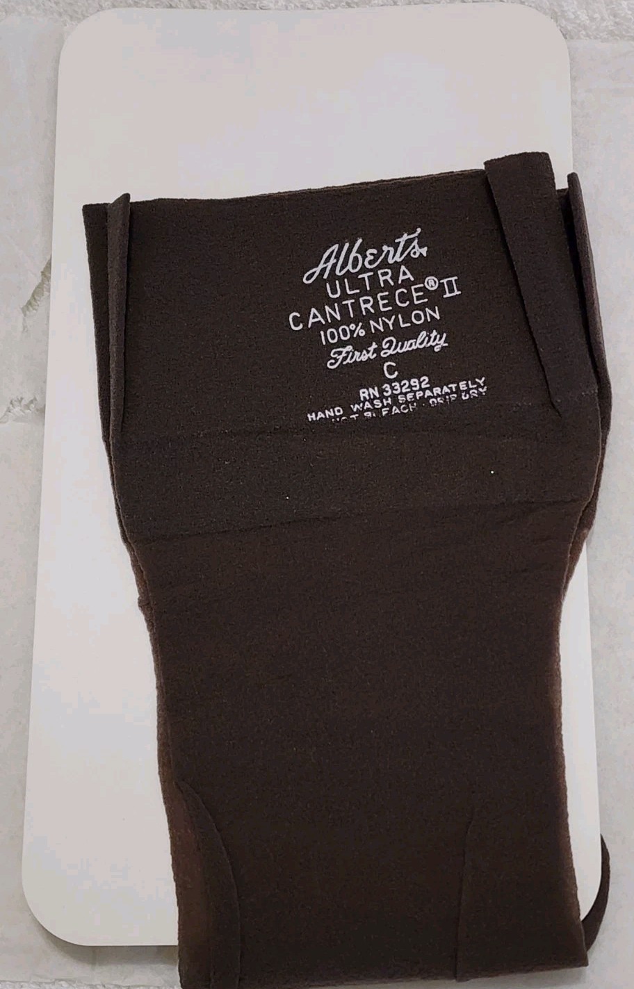Albert’s Ultra Cantrece II Stockings Seamless Thigh High Dark Brown Sz C 4 Pair