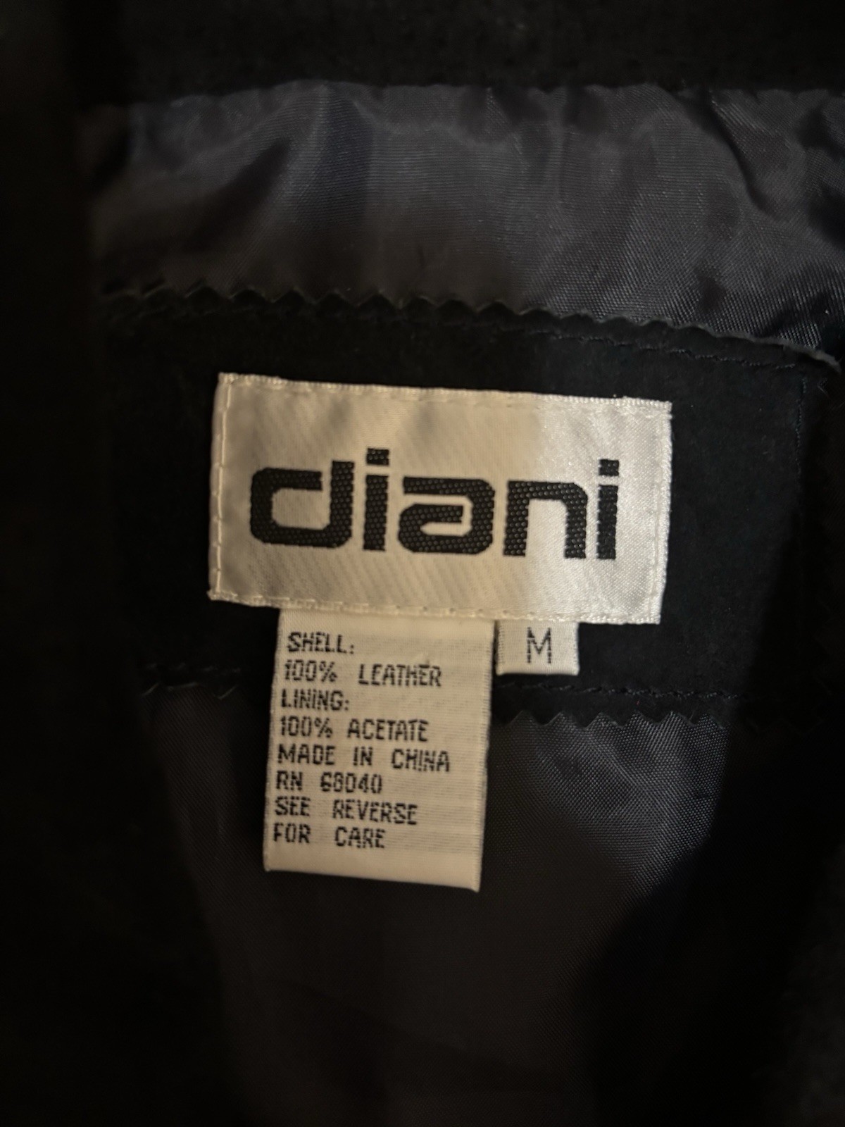 Vintage 80’s 90’s Diani Color block Suede Leather Toggle Coat With Zipper Med