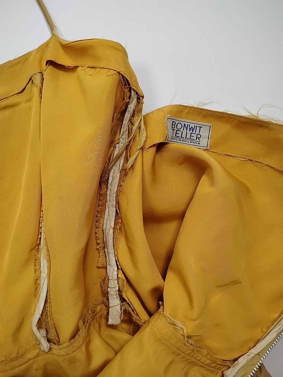 Vintage 1950’s Bonwit Teller Silk Chiffon Halter Cocktail Dress Gold