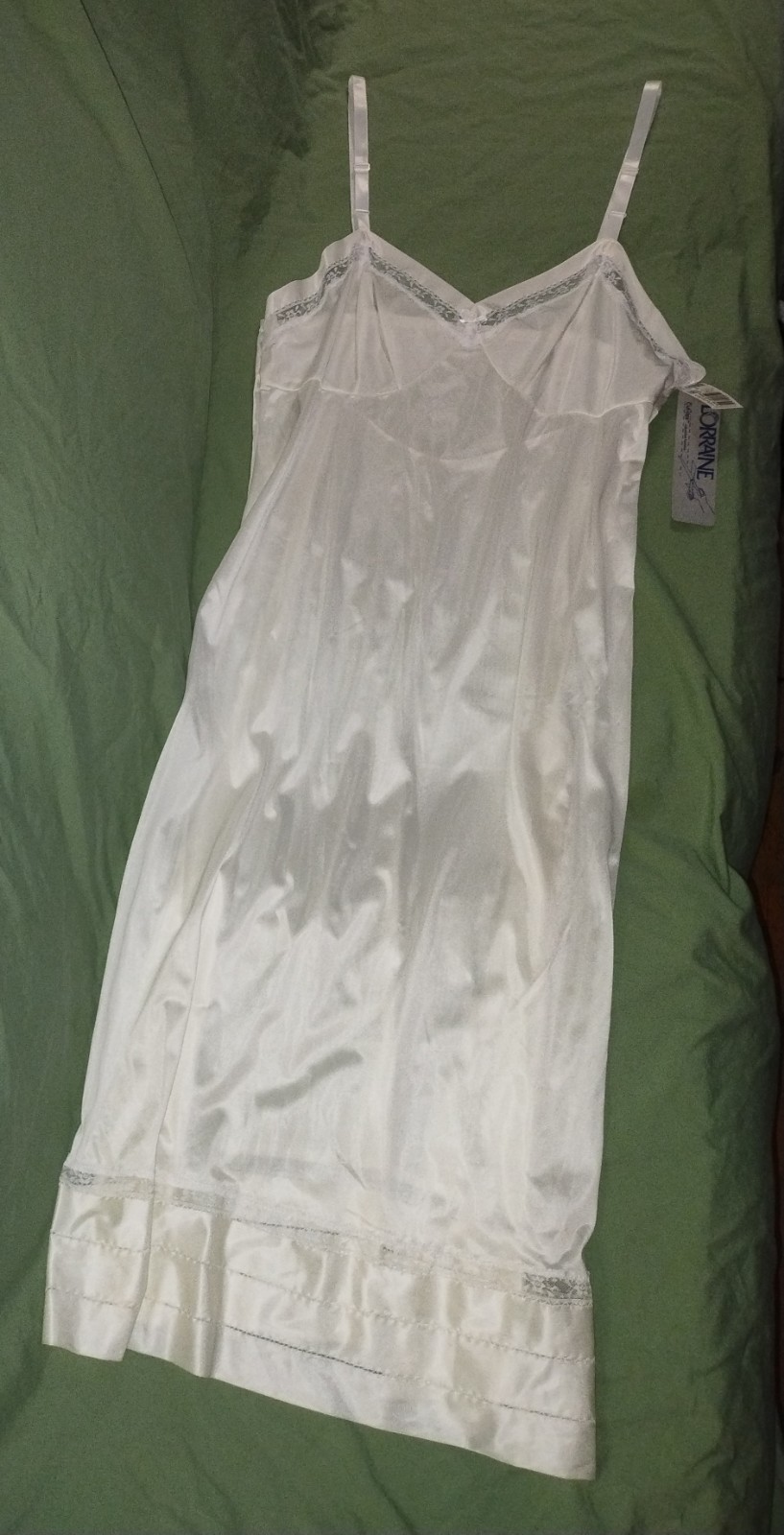 Vintage New Lorraine Slip Nightgown Adjustable Hemline And Shoulder Straps Size
