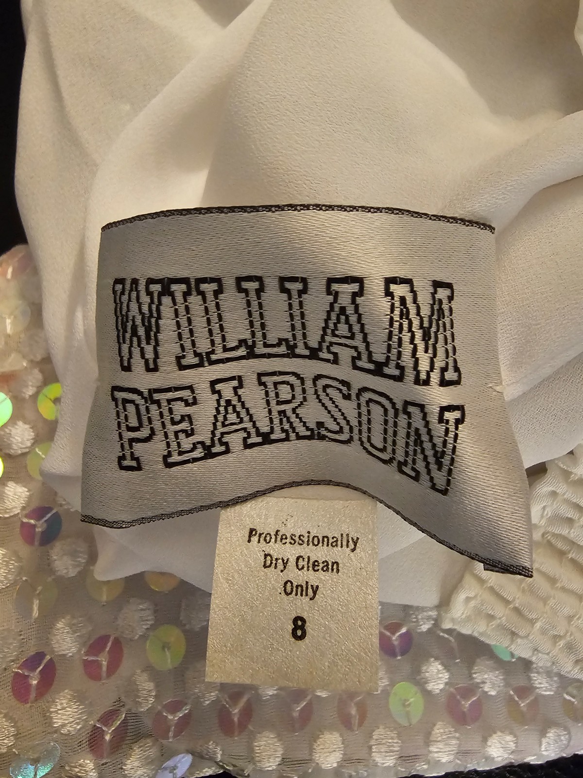 Vintage William Pearson Sequin Top with Pink Tint Fully Lined and Back Zipper 8