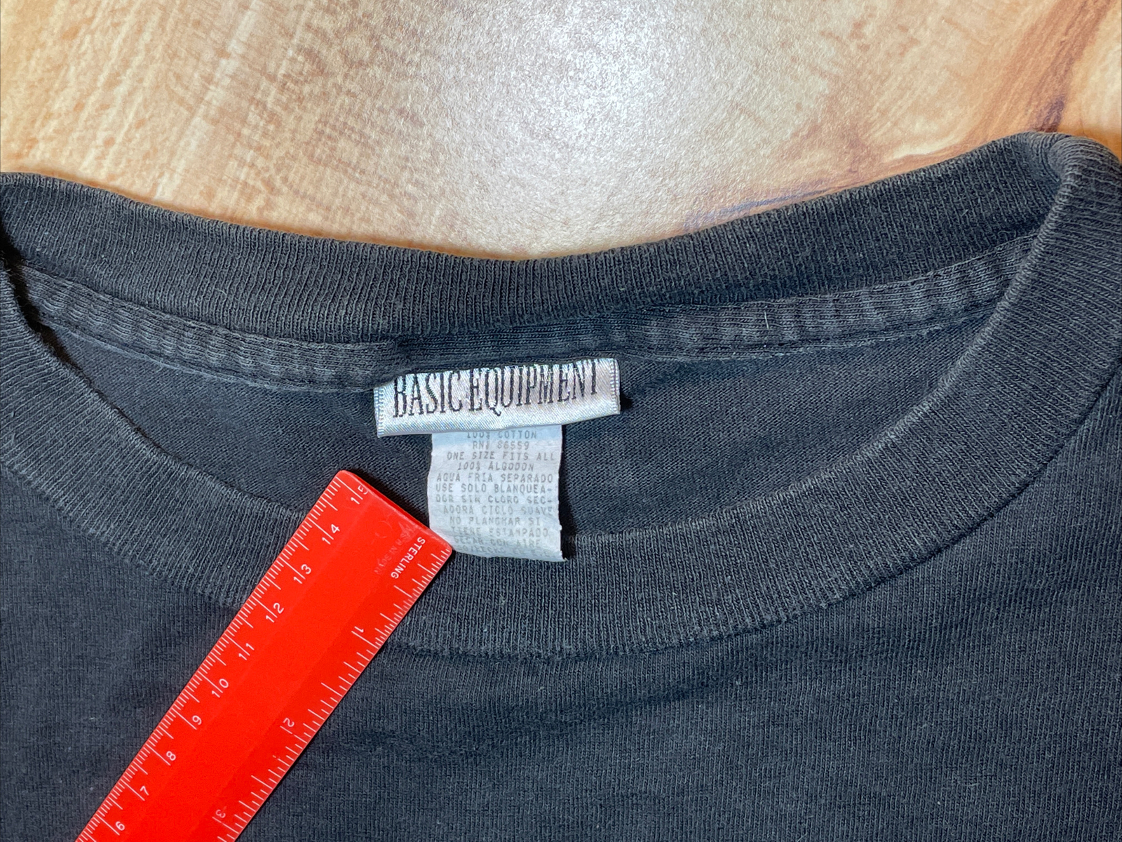 VTG Basic Equipment T-Shirt Cropped Top One Size Cotton USA Cycle Sport Black