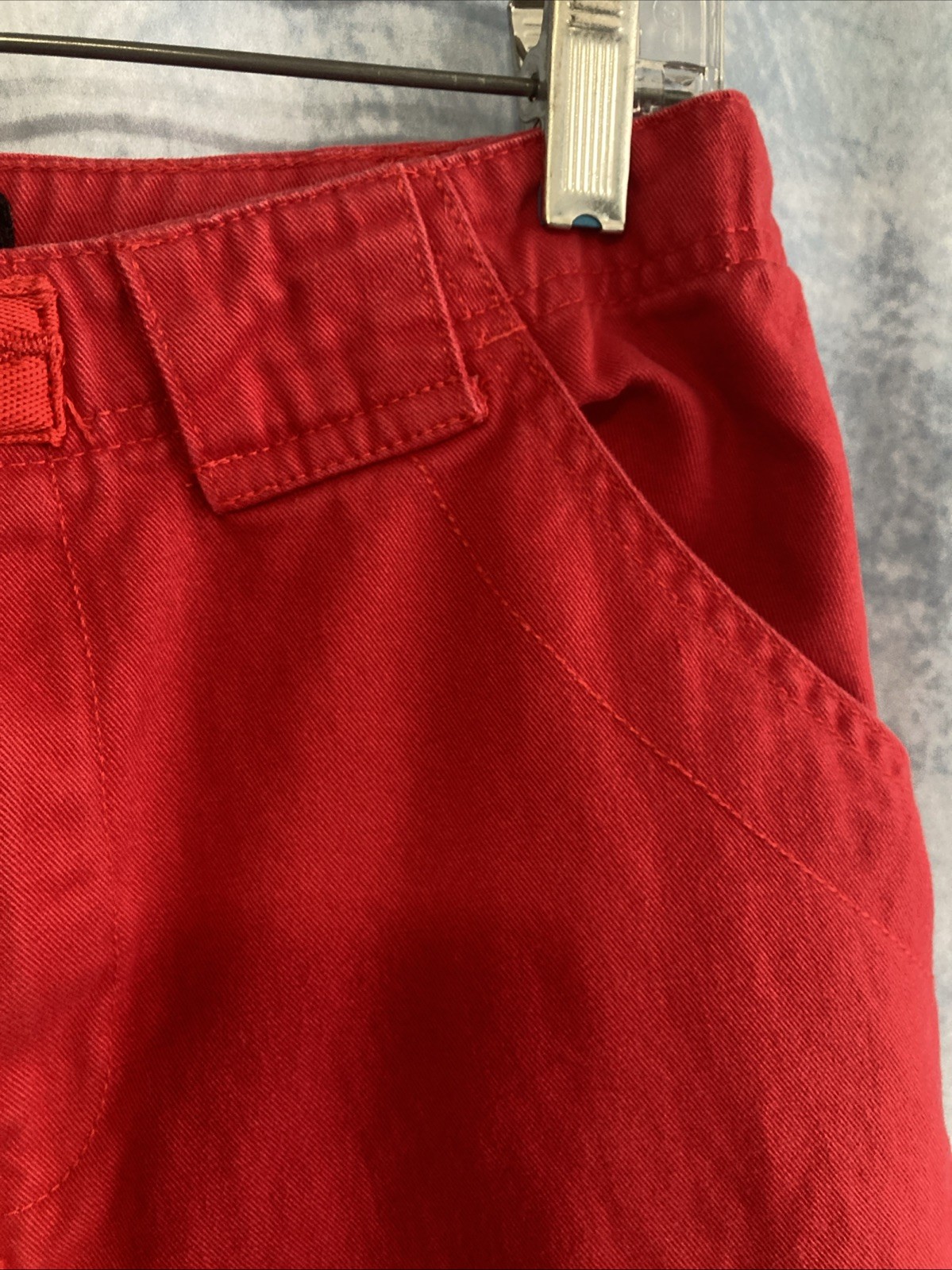 Rocawear Boys Size 14 Red Cargo Shorts 29 Waist Y2K Vintage Sun-Faded Womens 6-8