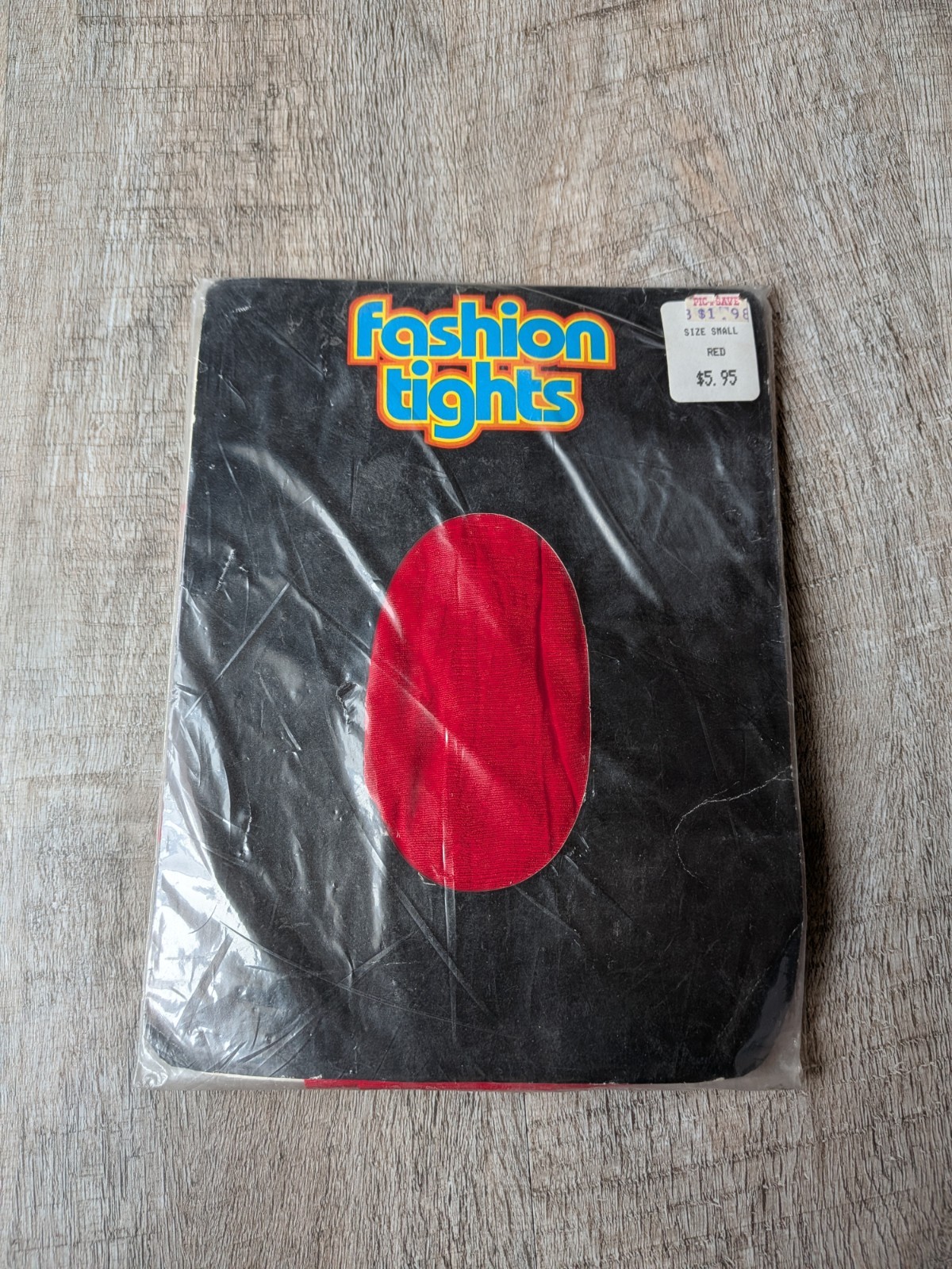 Vintage 70’s 80s Red Fashion Tights Pantyhose Small NOS Hampshire Hosiery