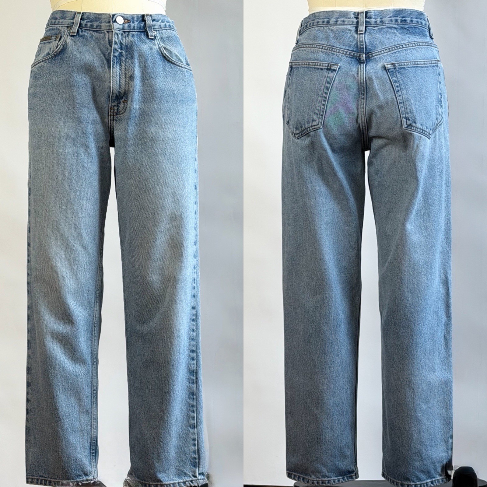 90s ck Calvin Klein 5 Pkt Easy Fit Straight Leg Jeans 30×29 Kate Moss Era