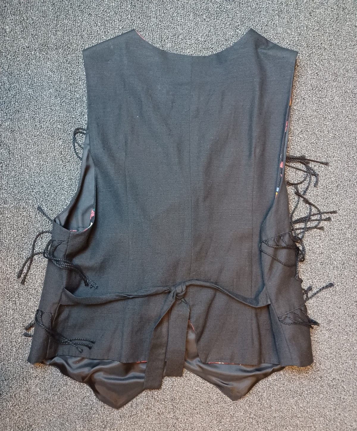 Componix Vintage Festival Vest & Jacket Size 12 L/XL Marsha Brander Funky Button