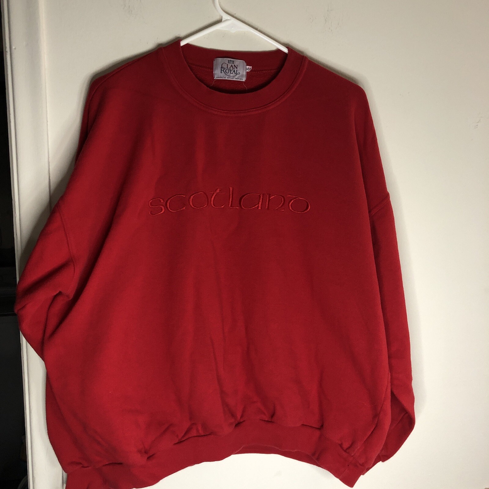 Vintage Clan Royal Scotland Women’s XL Casual Crewneck Made In Great Britain