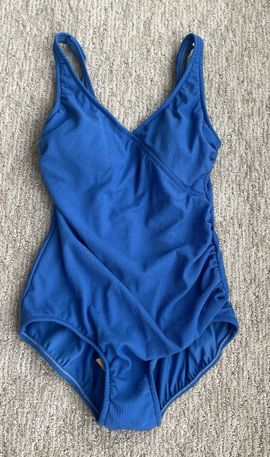 Seawaves Womens One Piece Swimsuit Vintage Blue Size 10 Made In USA Blue