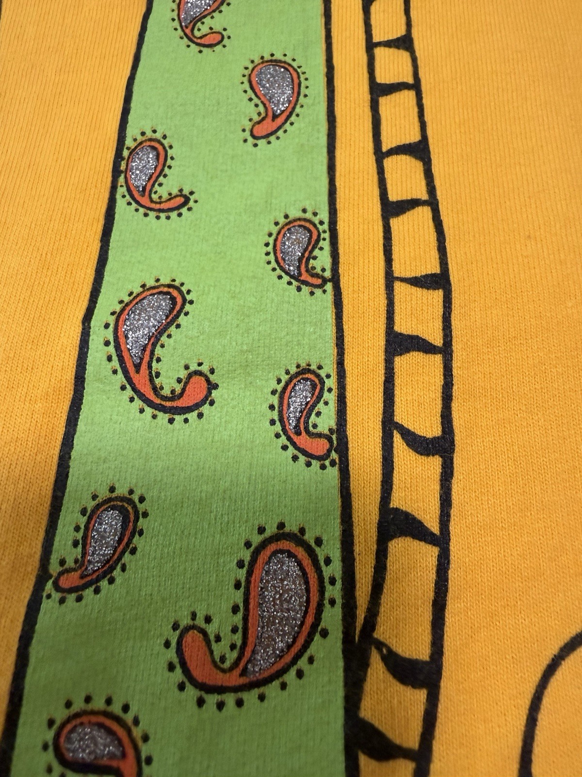 Rare 1980’s Cat and Mouse Mixed Pattern TShirt Dress by Cite Women’s Large