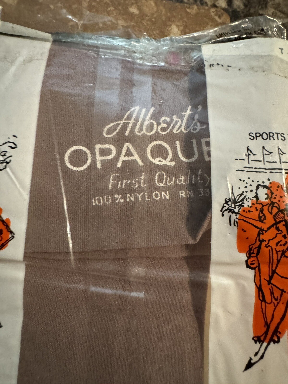 VINTAGE ALBERTS OPAQUE NYLONS! SIZE 9 1/2 – 10 NEW.
