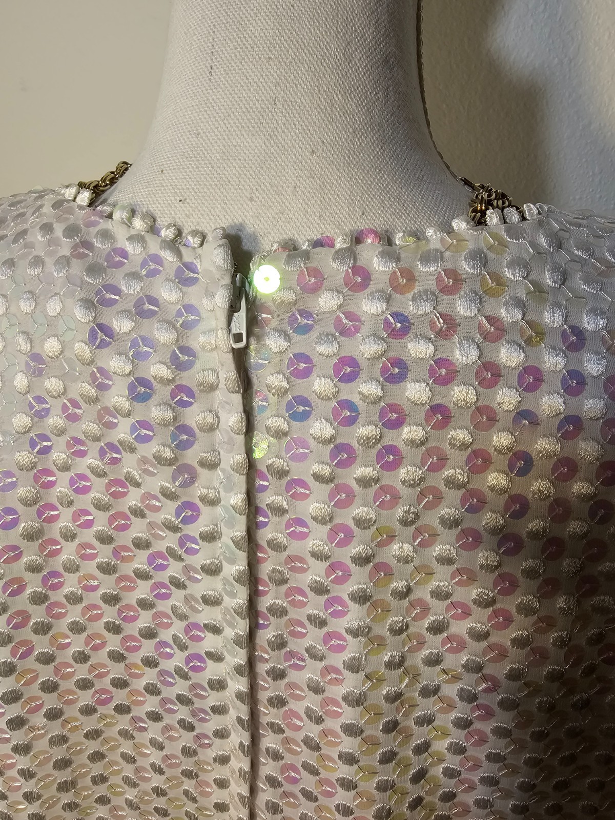 Vintage William Pearson Sequin Top with Pink Tint Fully Lined and Back Zipper 8