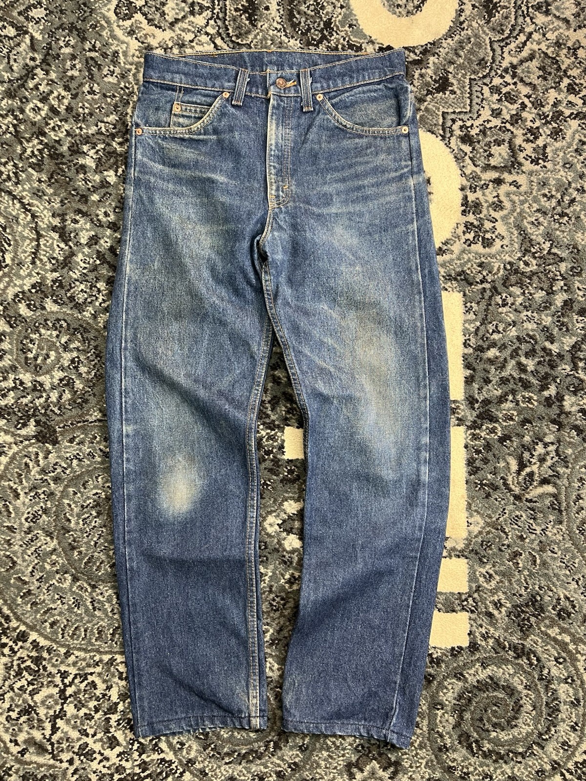 Vintage 70s Womens Levi’s 505 Orange Tab Blue Jeans Size 31×30 Made In USA Fades