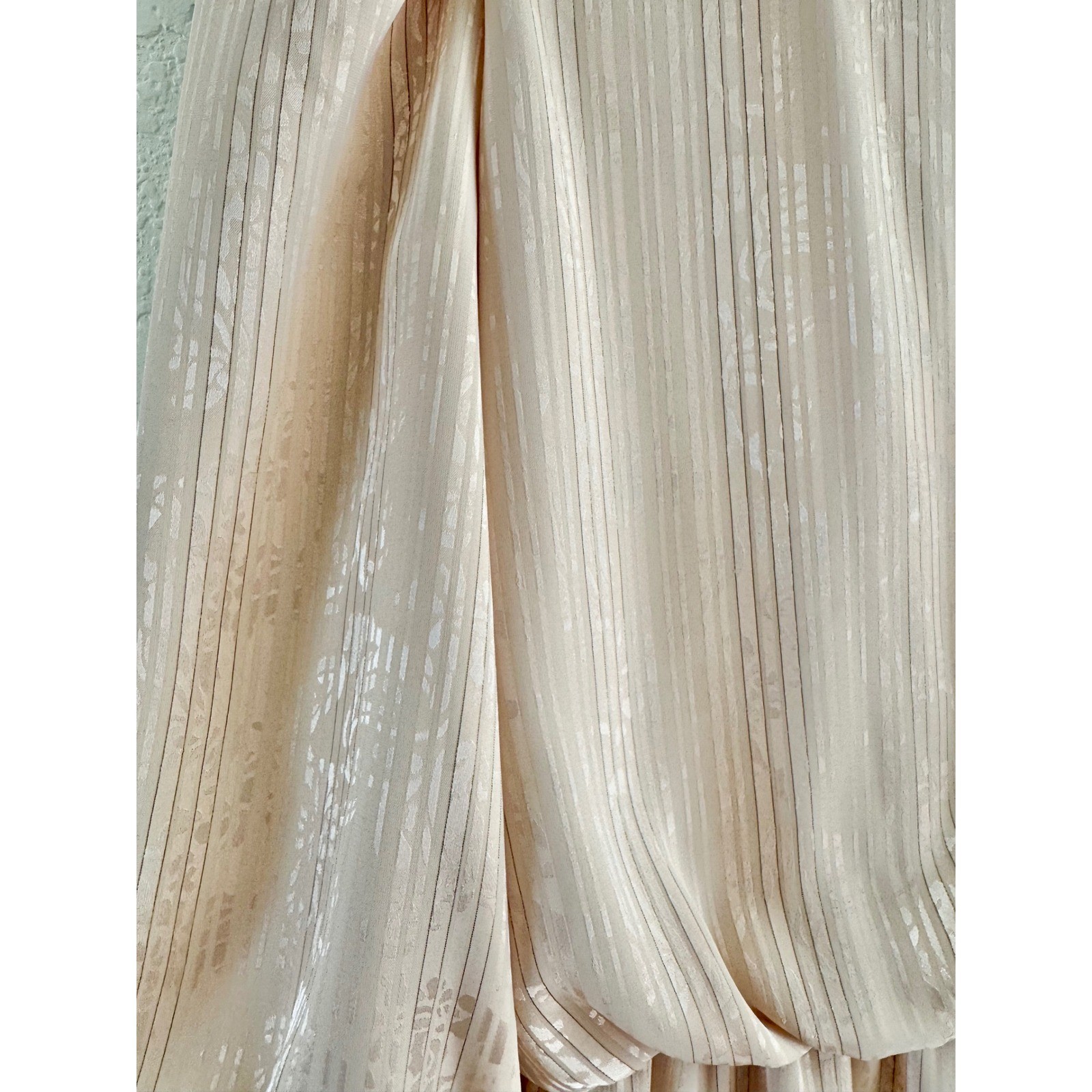 Lady Carol Petites Dress Womens 6 Pink Champagne Jacquard Stripe Blouson Vintage
