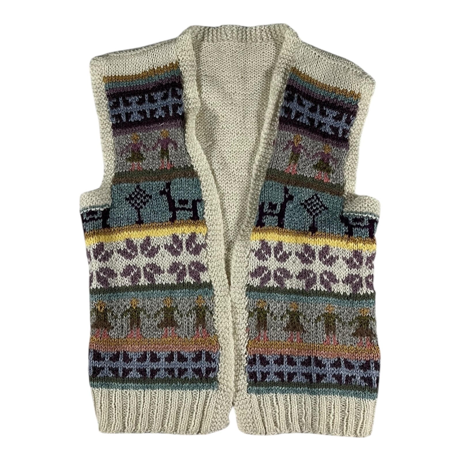 Vintage Fair Isle Knit Vest Women’s Sleeveless Patterned Sweater