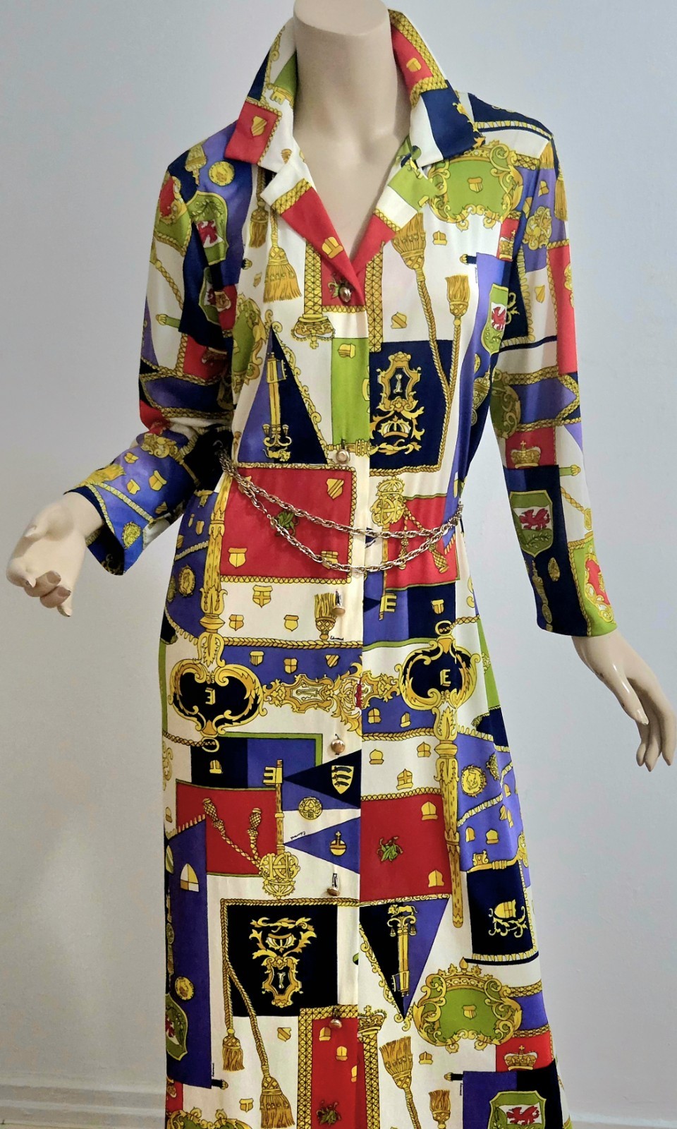 Vtg 60-70s Signed Rare EDUARDO Maxi Coat Dress Stuning OOAK