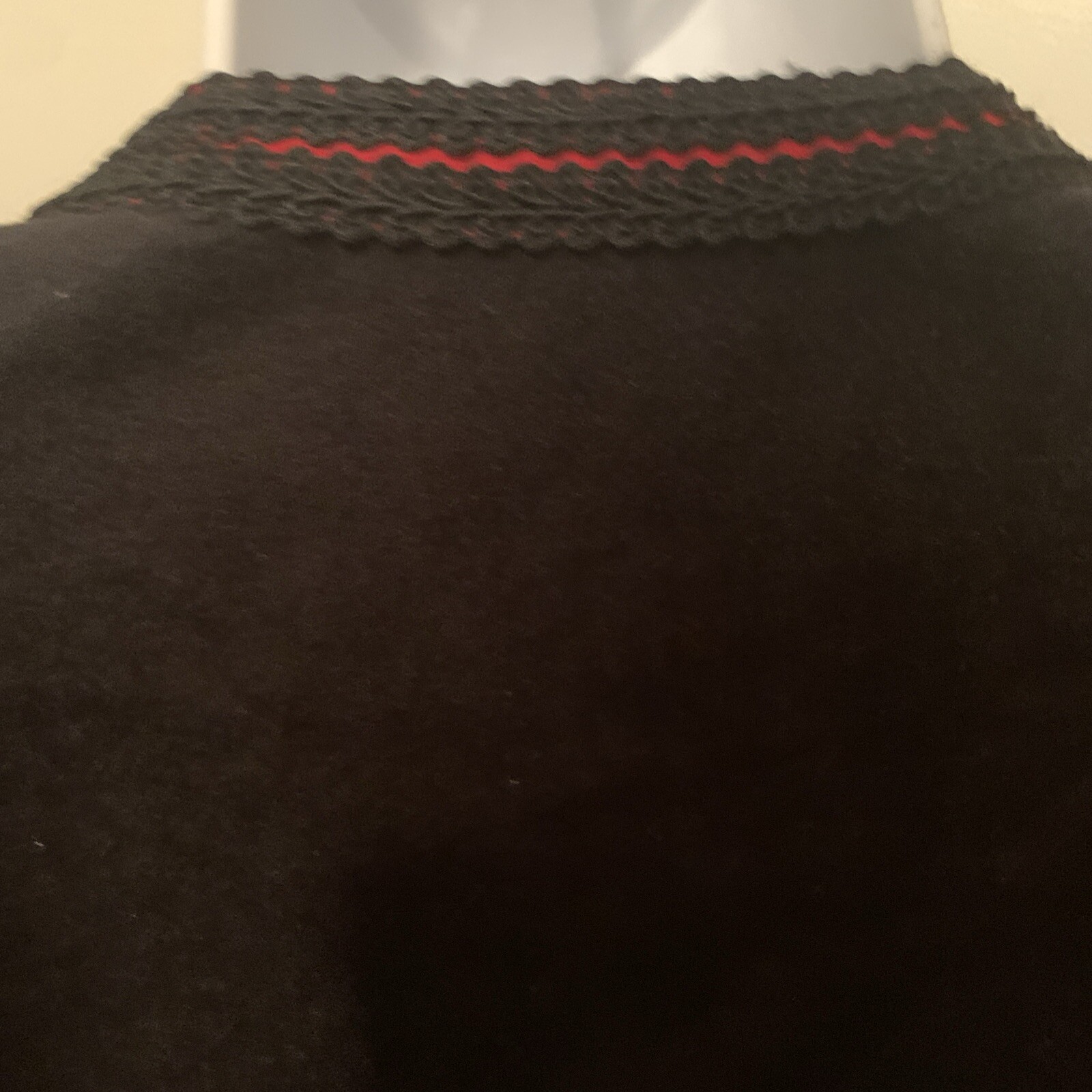 Vintage 90s Jacket ABE SCHRADER Blazer Black Red Trim Union Label M