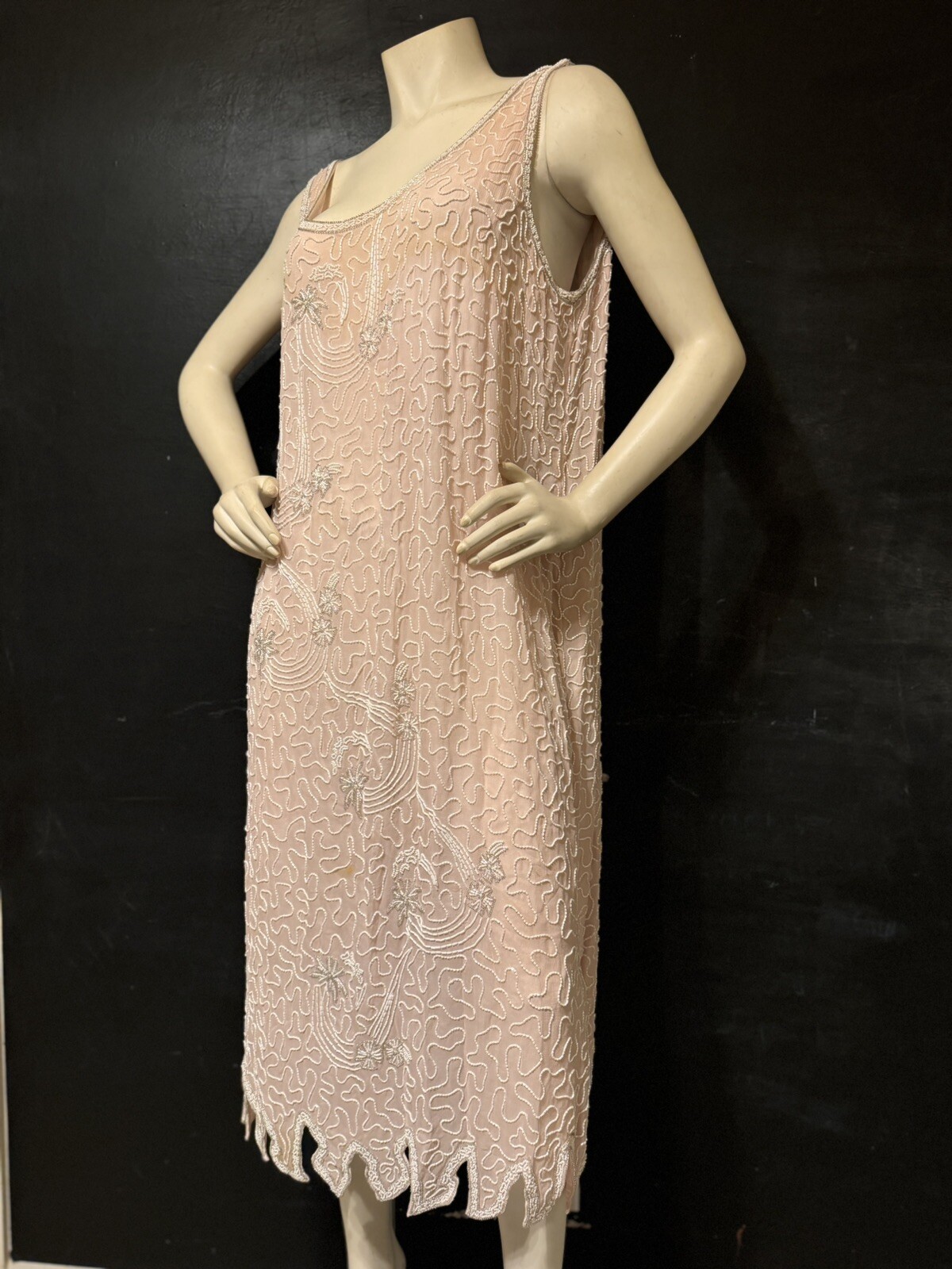 Vintage 80s Does 20s Judith Ann Creations Sequins Beaded Dress & Cocktail Jacket