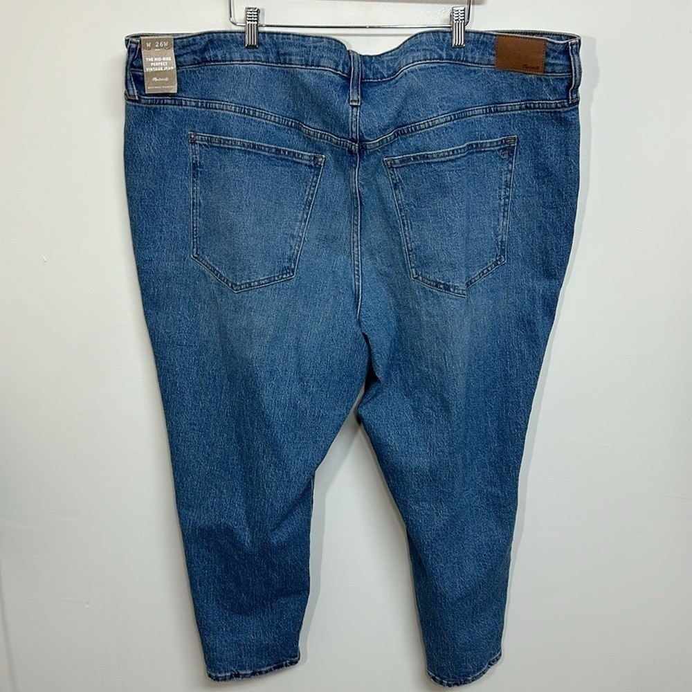 Madewell The Plus Mid-Rise Perfect Vintage Jean in Ainsdale Wash 26W NWT