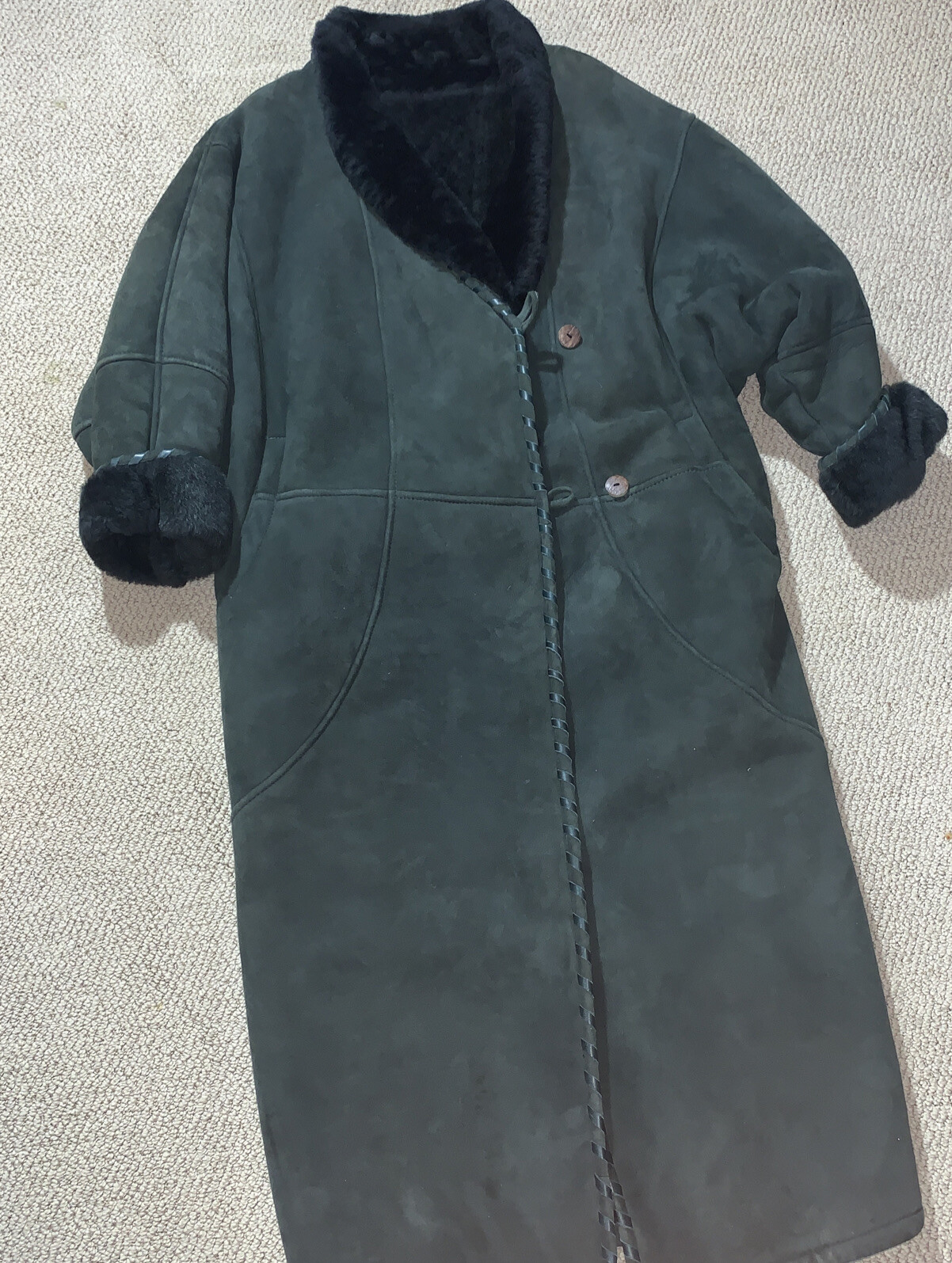 Vintage 80s Siena Studio Shearling Coat/ Women’s Size S