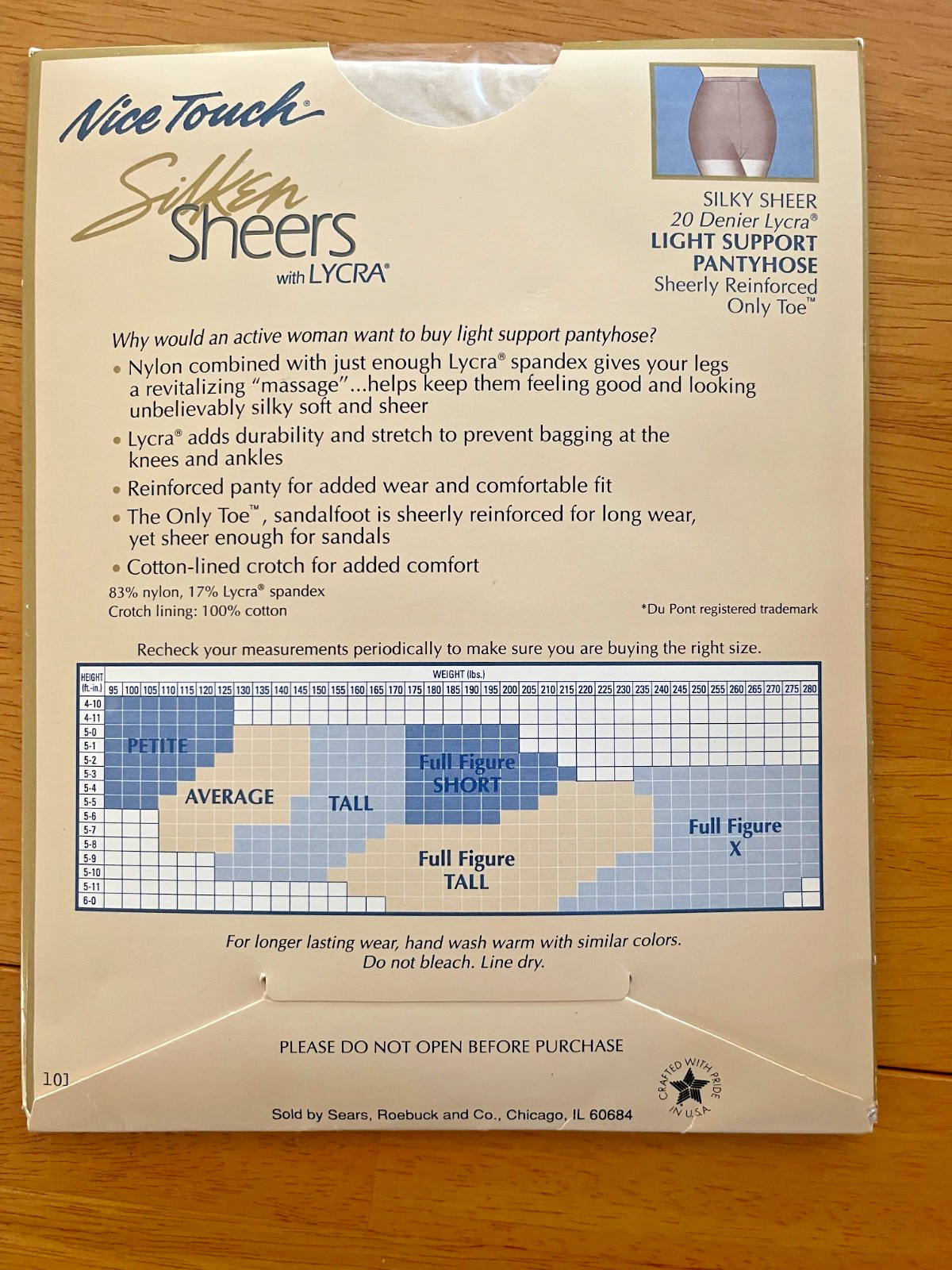 NICE TOUCH Silken Sheers Light Support Pantyhose Size Average Ivory