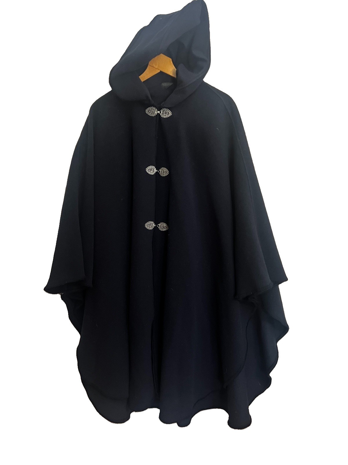 Casco Bay Wool Works Maine Hooded Cloak Cape VTG OSFM Dickens Medieval Renaissan