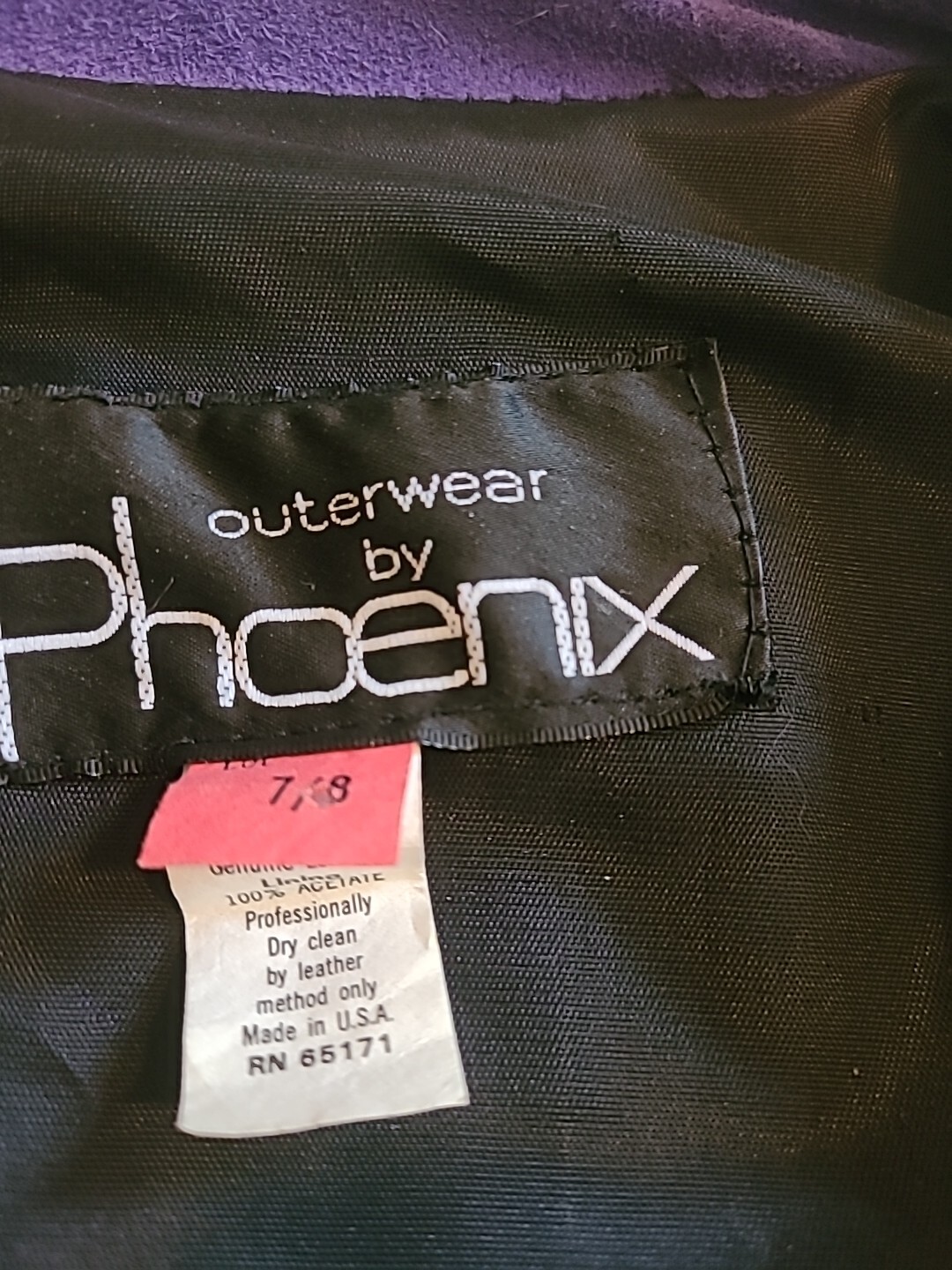 Outerwear by Phoenix vintage purple suede Fringed jacket cropped moto Biker 80s