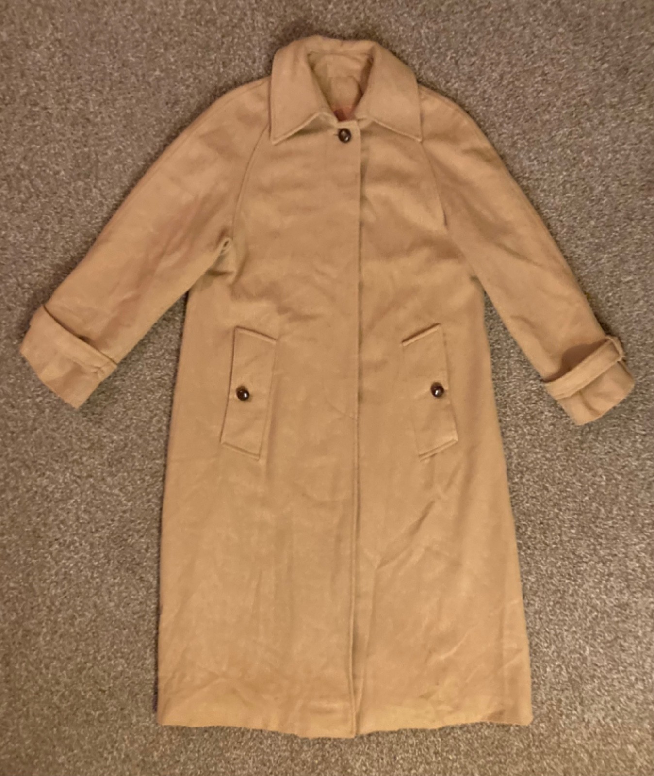 Vintage 100% Camel Hair Long Coat Soft Lightweight Women’s Medium I. Magnin