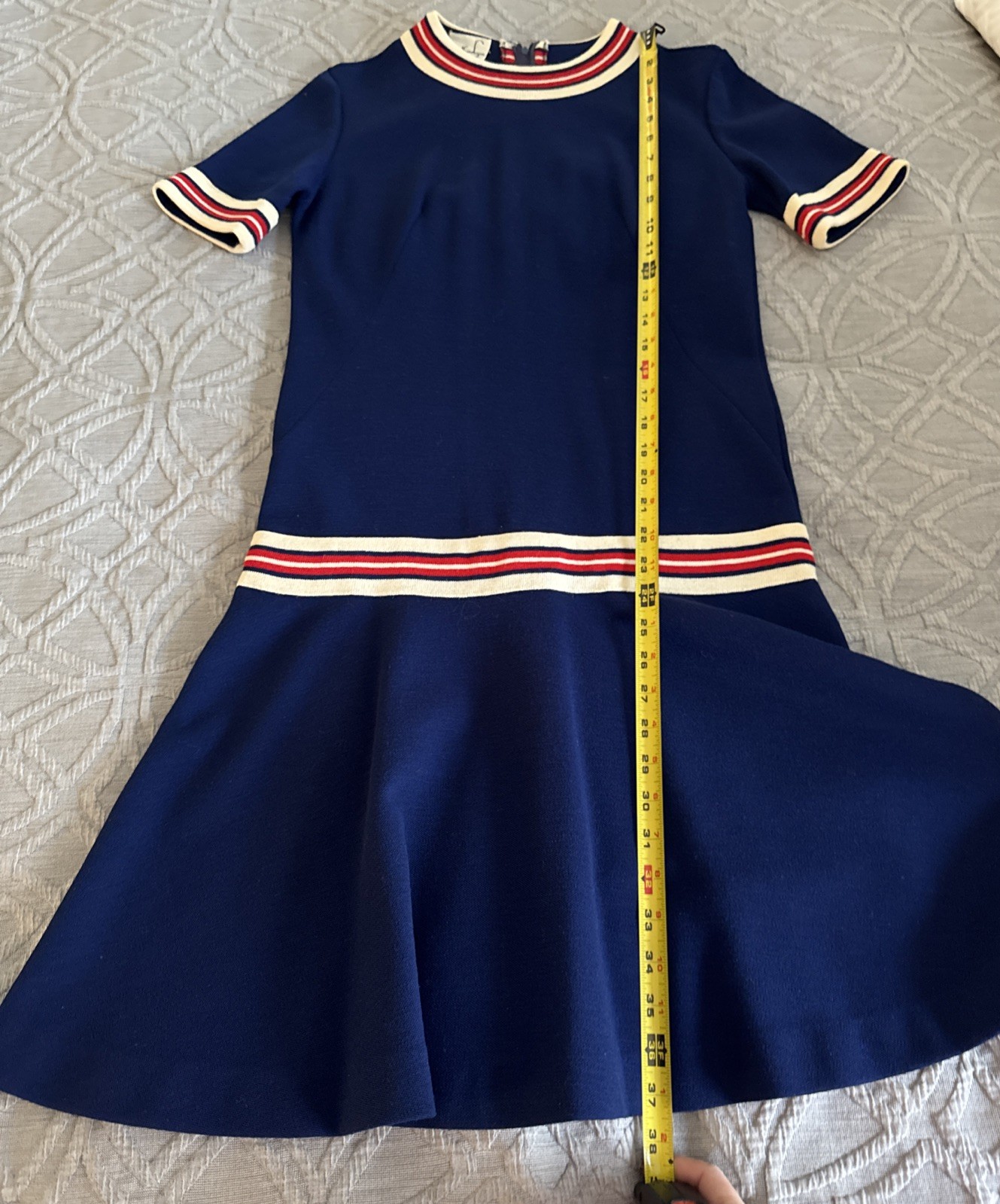Vtg 60’s JONATHAN LOGAN Mod-Style A-Line Knit Dress Size 9 USA Union Made