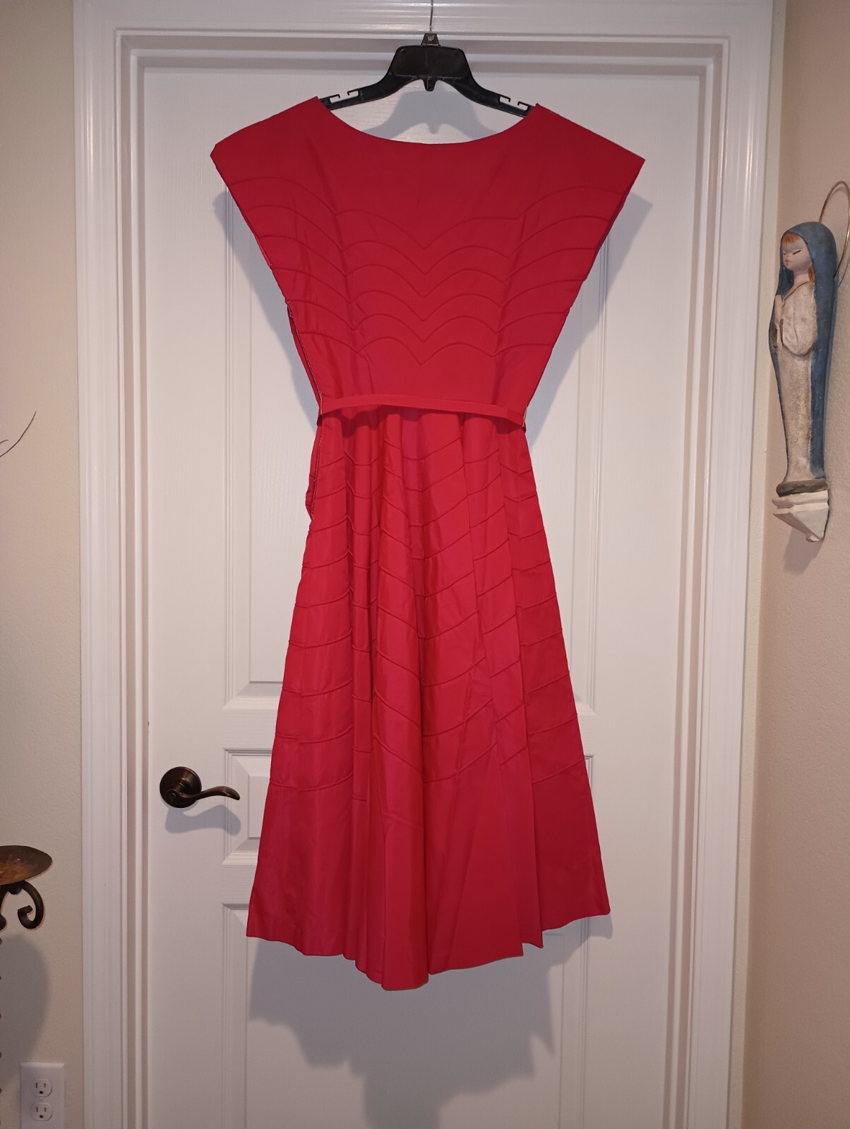 VTG CADILLAC Car Co. Museum Showroom Sweep Circle Gown Dress Circa 50s Taffeta S
