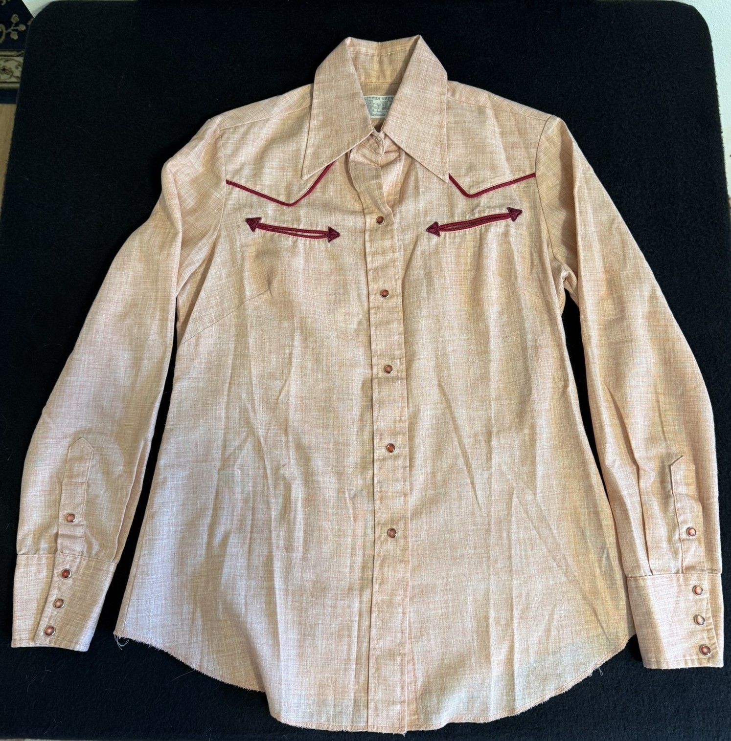 Vintage 1970’s Girls Western Trends by Panhandle Slim Pearl Snaps Shirt