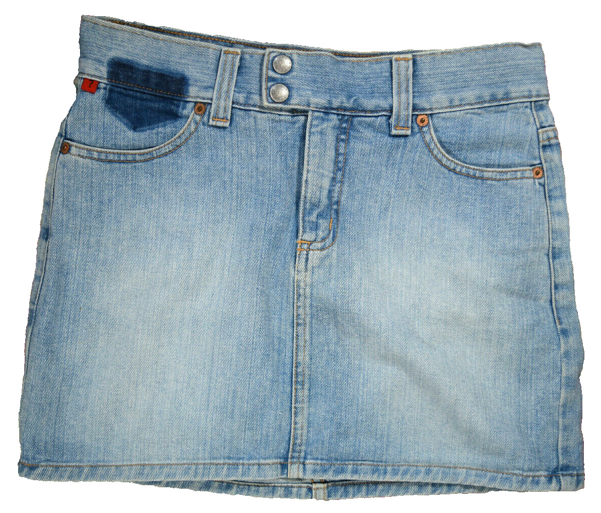 Vintage Guess Jean Skirt Size 27 90s Blue Denim Mini Made USA