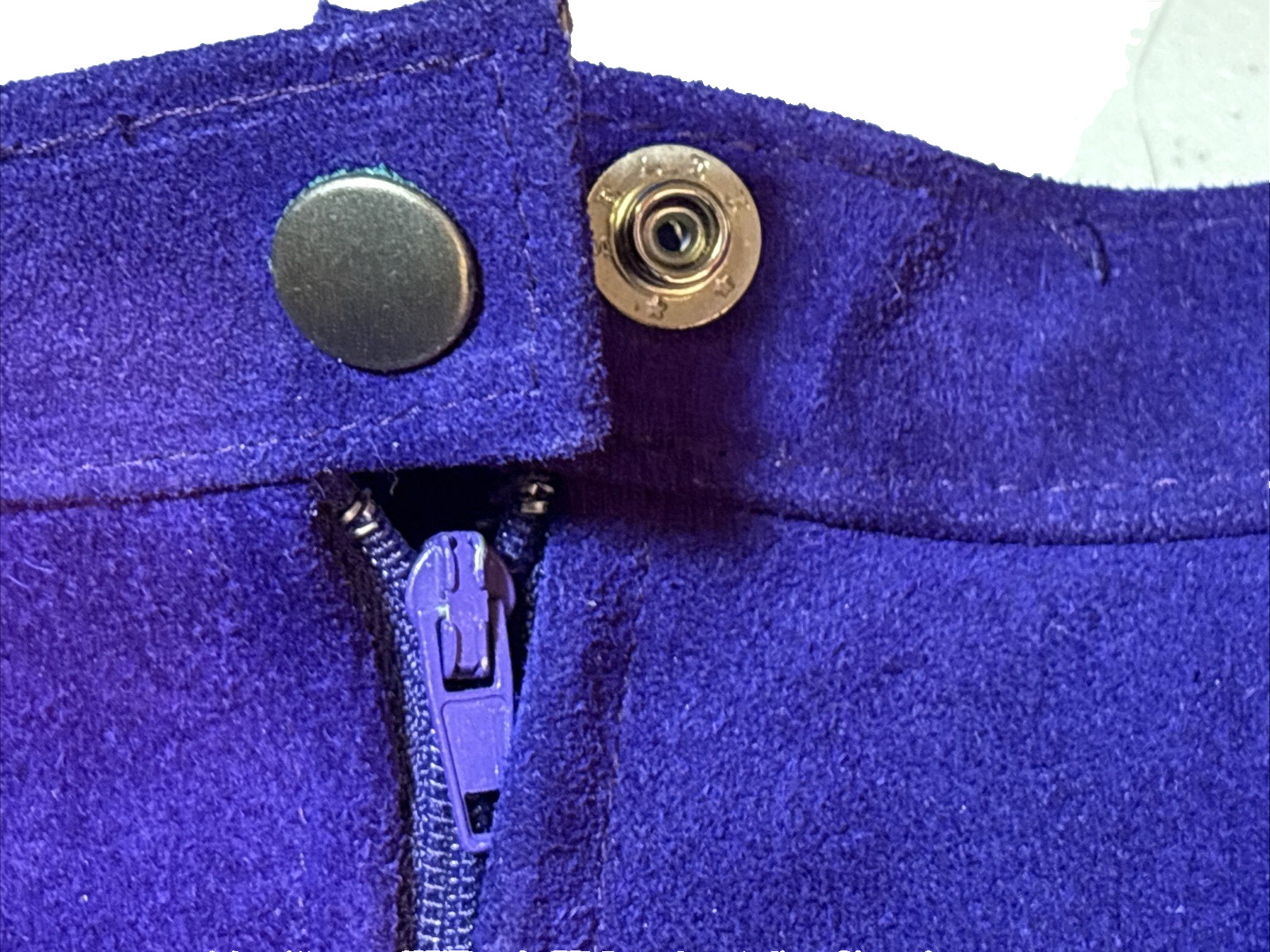 Suede Skirt Split Cowhide Outerwear By Phoenix 3/4 23×18 Purple USA Vintage