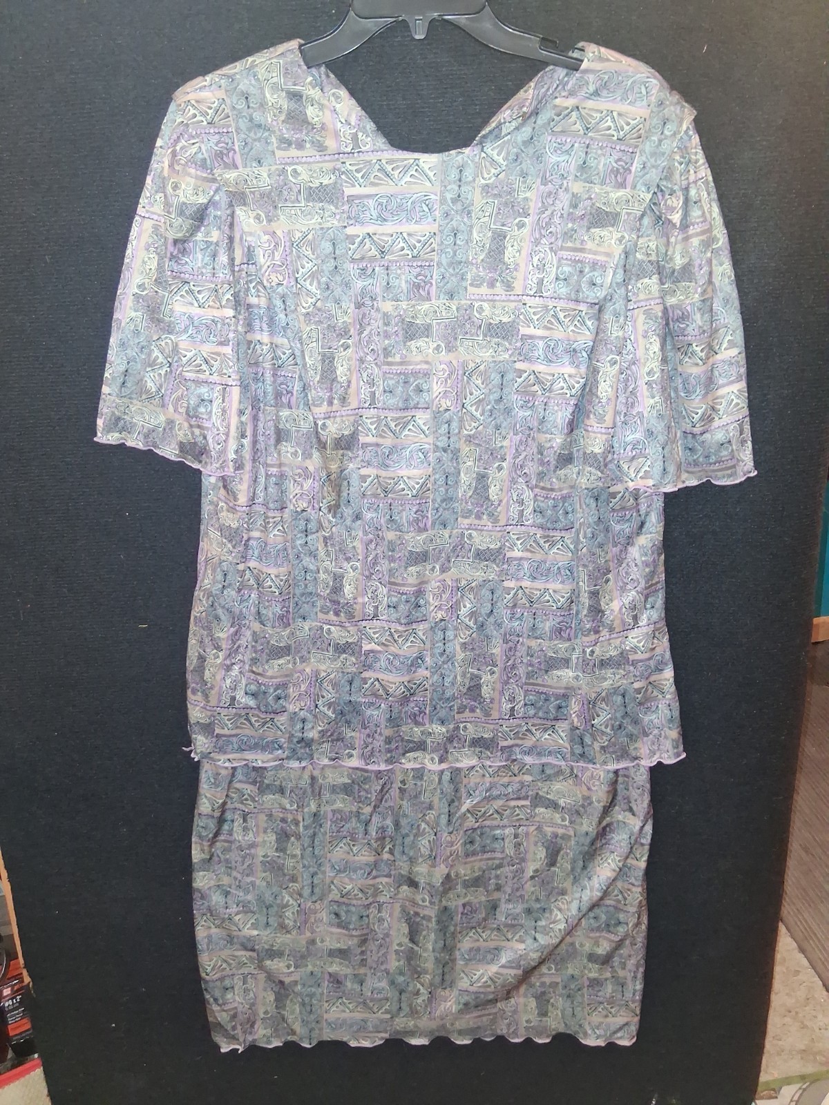 M.C.S. LTD New York Floral Vintage 70-s Dress Size 16 Made In USA