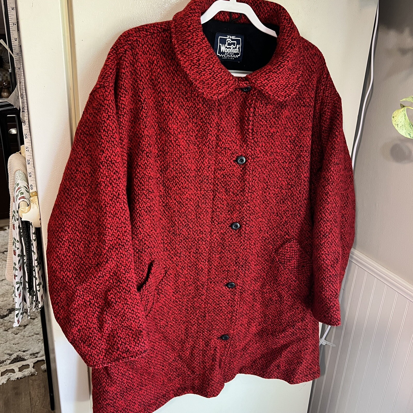 Vintage Woolrich 1980s U.S.A. Made 100% Wool Jacket Women’s Size 2XL Button Up