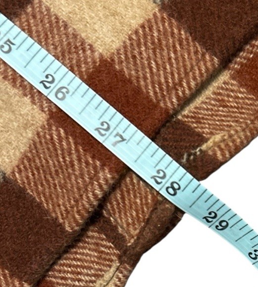 Vintage 60s LL Bean Wool Shirt Women’s 10 Plaid Flannel USA Made Script Logo EUC