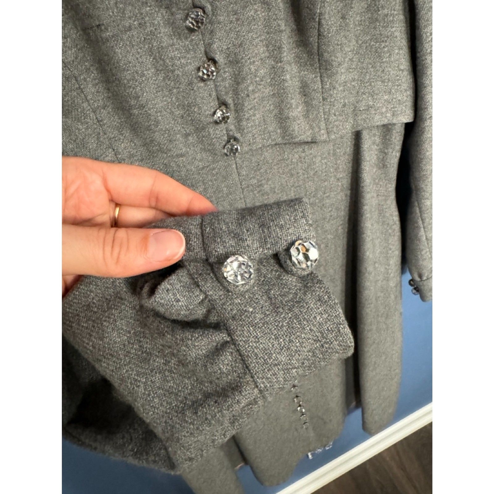 Nordstrom Best Stephanie B authentic late 1960s early 1970s wool secretary dress