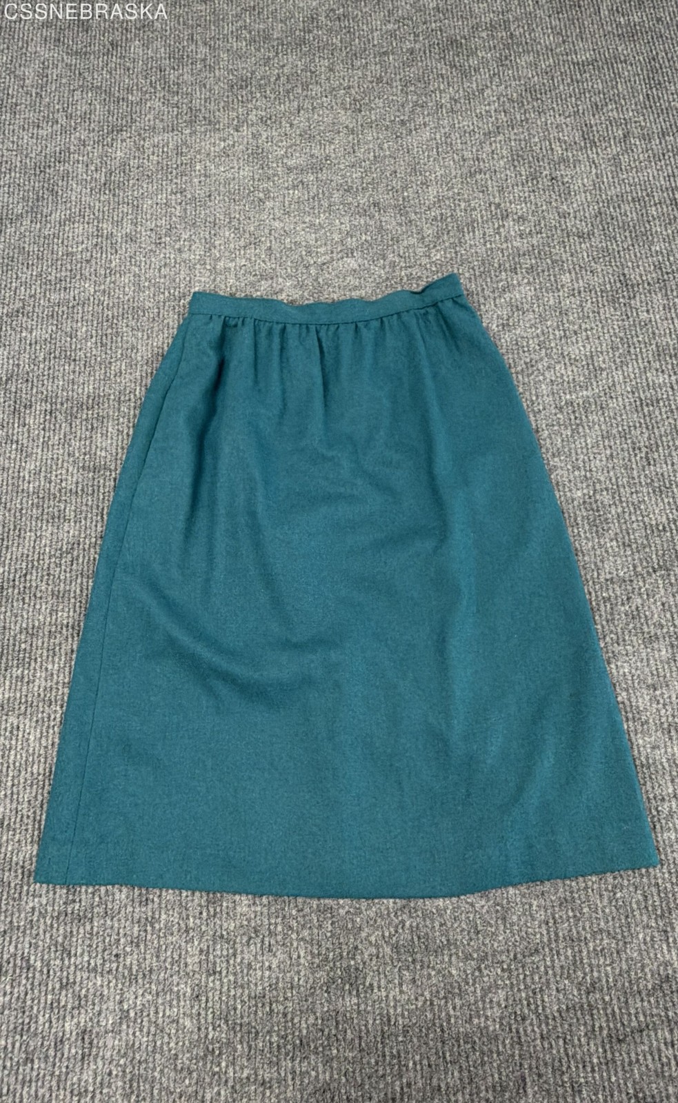 Vintage 90s Kmart Women’s Teal Blue A-Line Skirt Back Elastic Sz 11/12