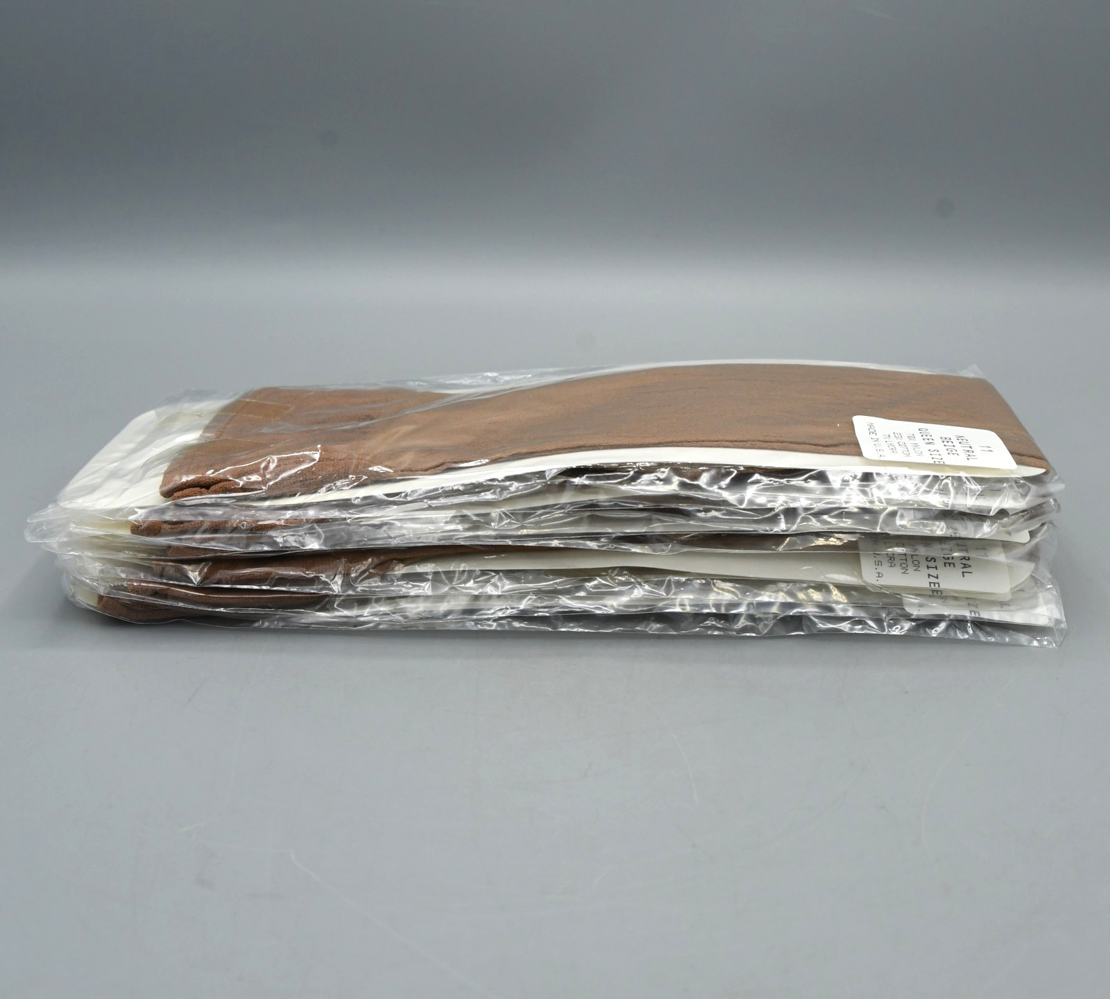 Vintage Nationals Hosiery Knee Highs Lot of 6 Pairs Queen Size 11 Neutral Beige