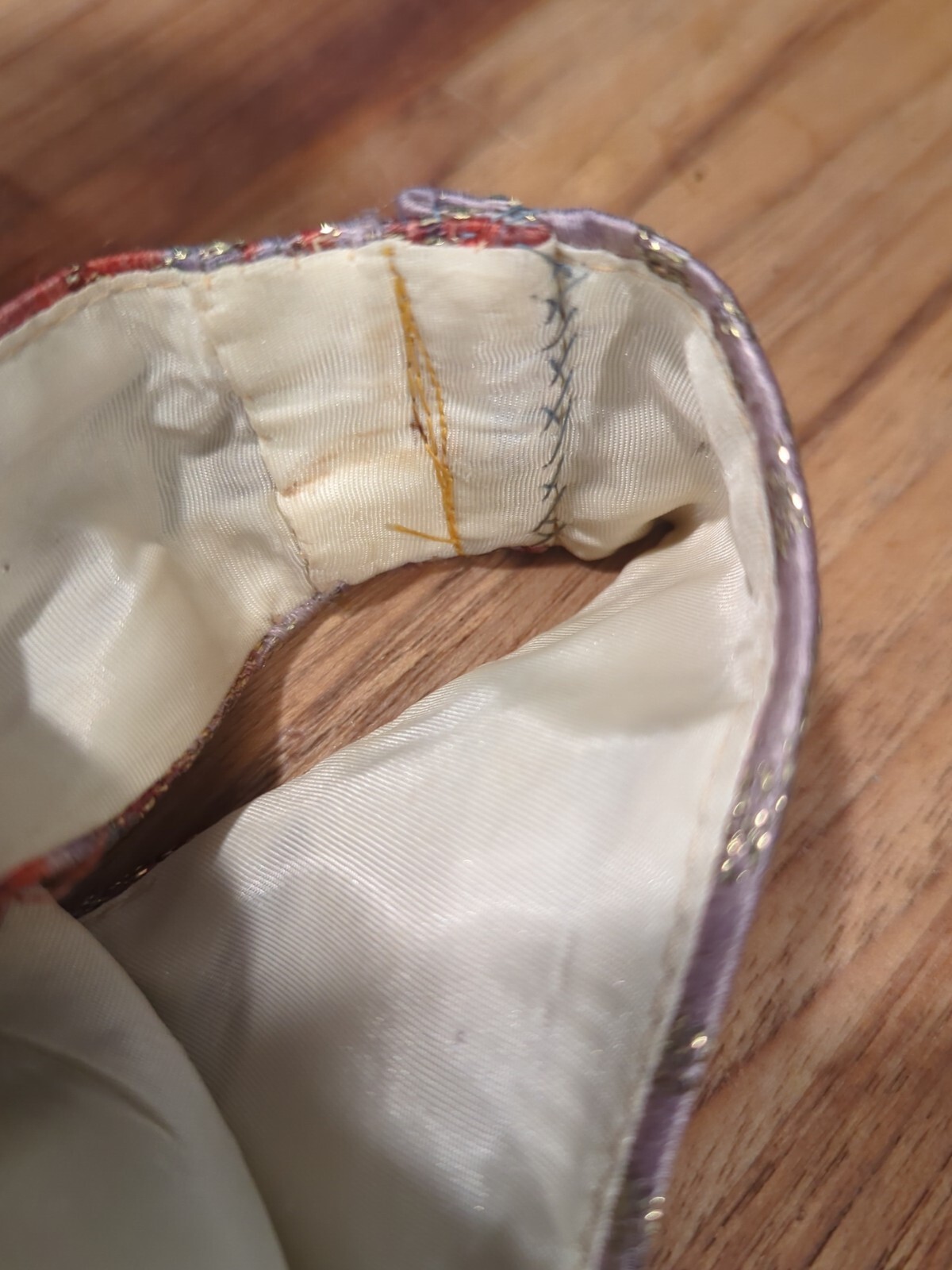 Vtg Lilli Diamond Long Dress Gown Gold Brocade Floral Bombshell VLV TO Sz M/L
