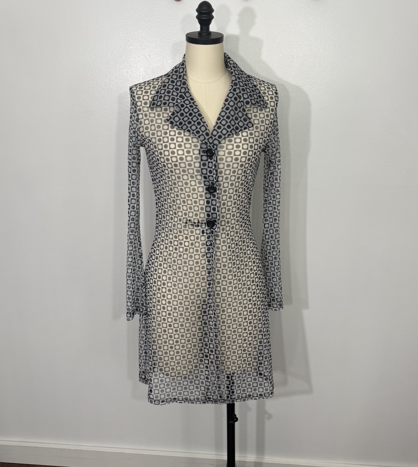 Vintage Swimsuit Cover Dress 1990s Psychedelic 9/10