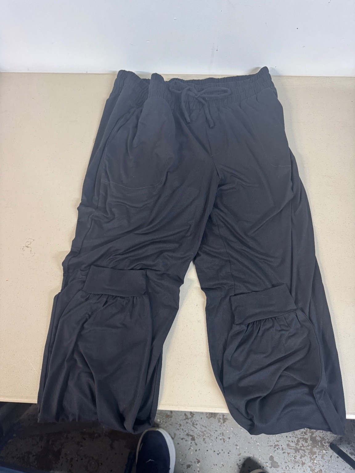 1688 AnyBody Pants Medium Tall Black Drawstring Jogger Style