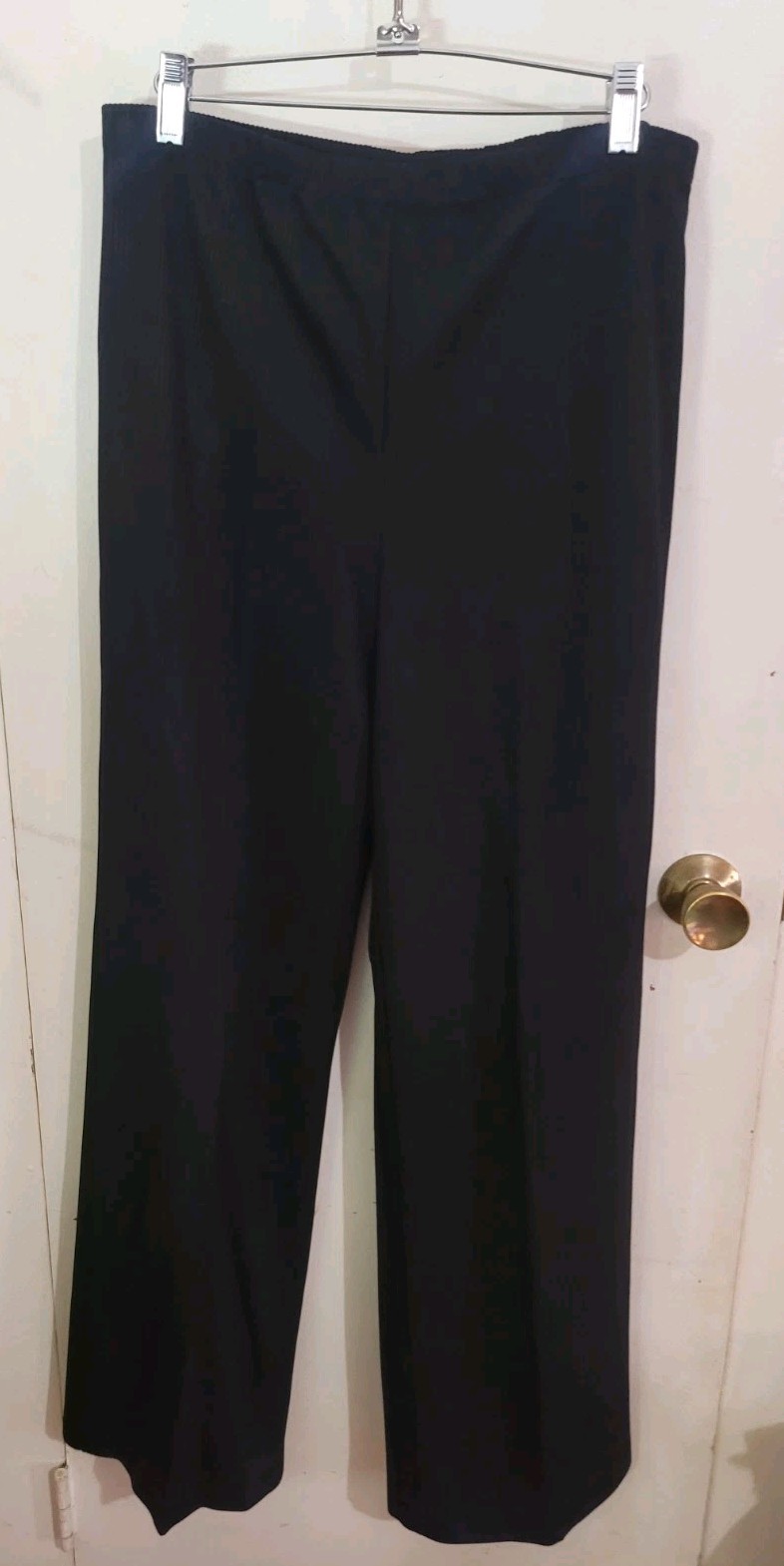 Vintage 70s Black Ribbed Wide Leg Pants Size 11/12 Versatile Funky Boho