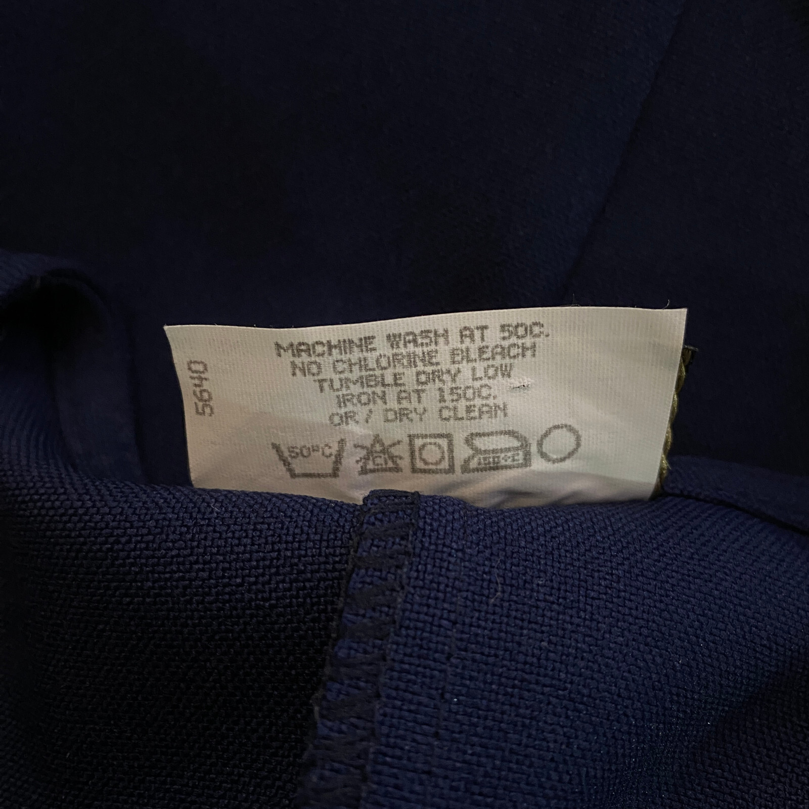 24K Blue Button Front Vest Sz 12 Petite Minimalist Office Siren VINTAGE EB35