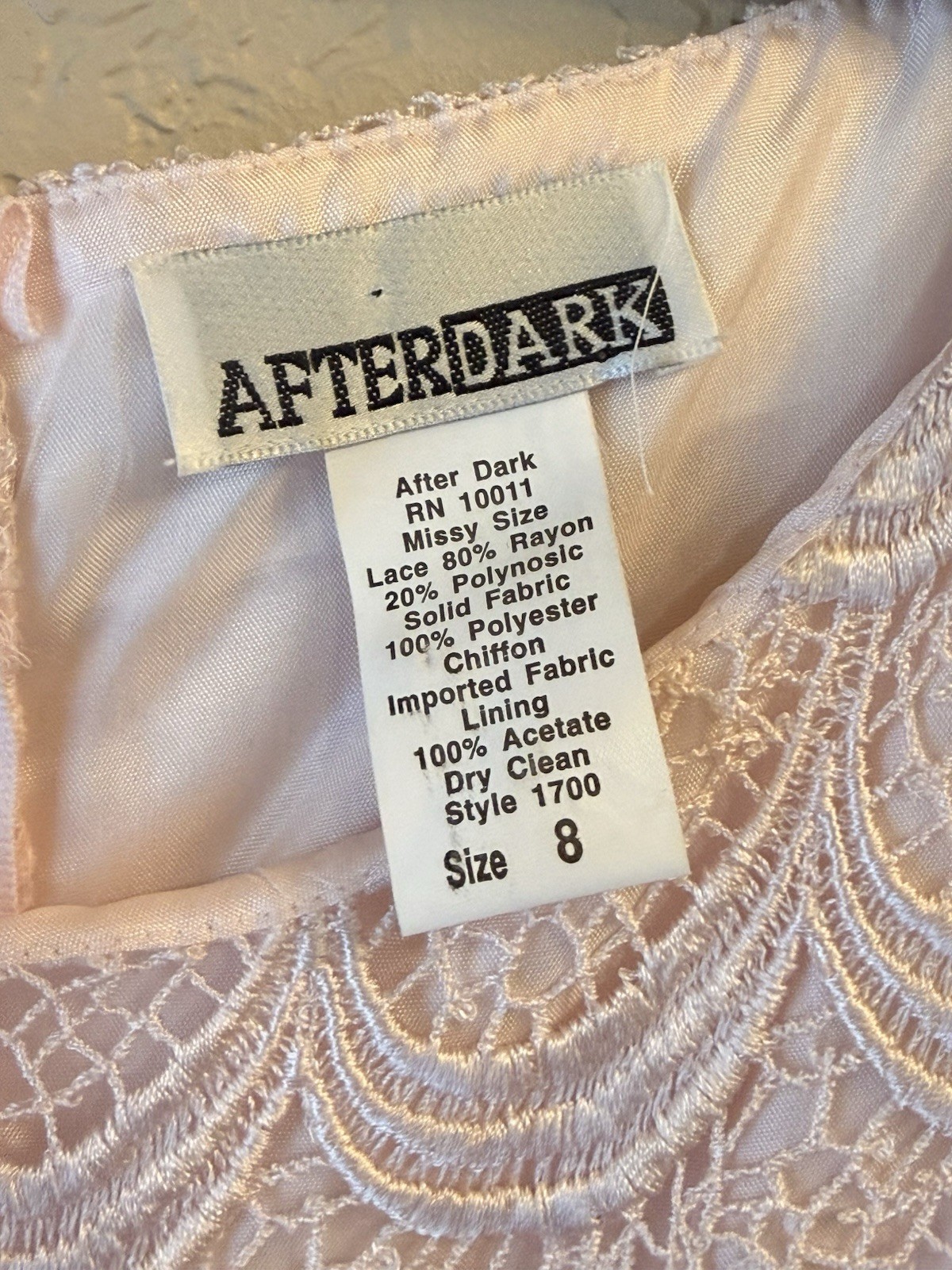 Vintage 60s 70s 80s After Dark Dusty Peach/Pink Scalloped Mother Of Bride Dress