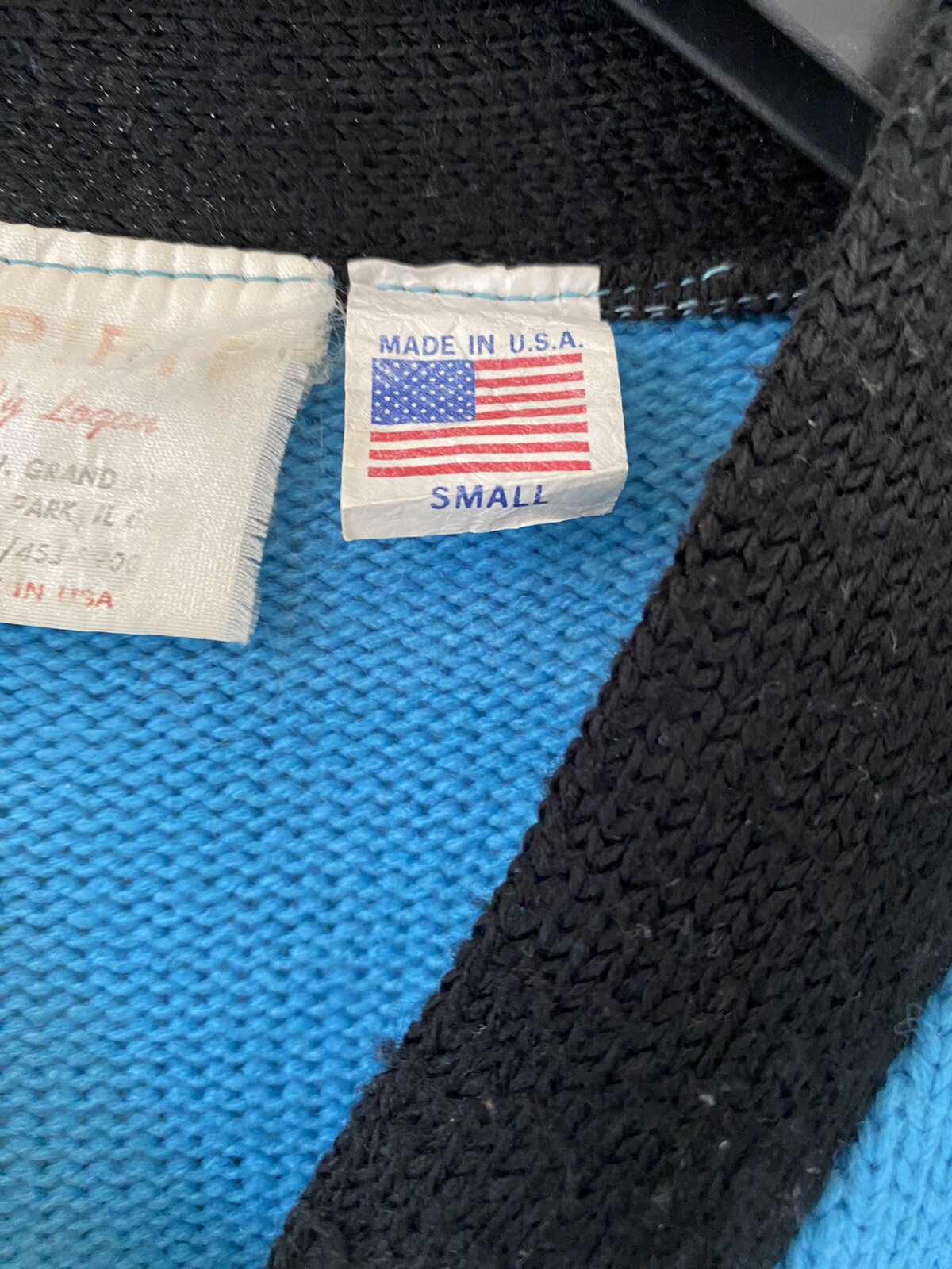 VTG 60’’s Cheerleader Sweater Logan Knitting Mills IL – Retro Cheer Patch Small