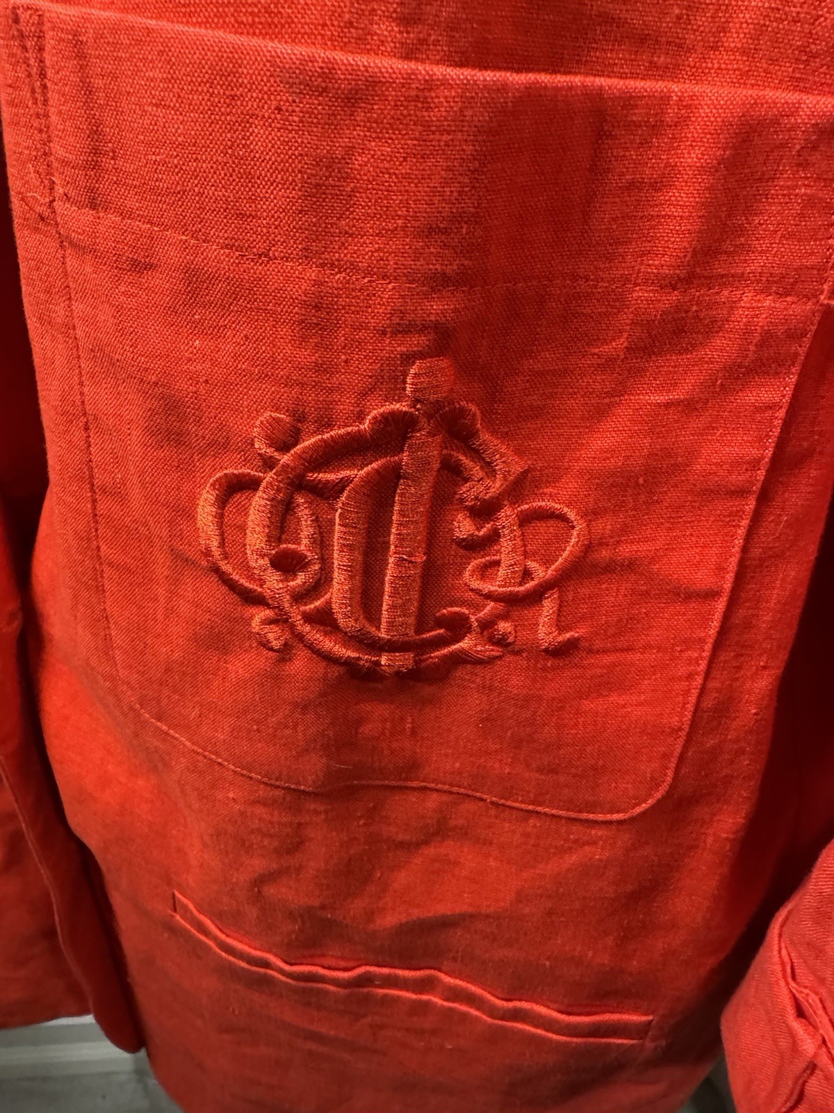 Rare Christian Dior Linen Red Blazer No call out Make offer 80’s or 90’s