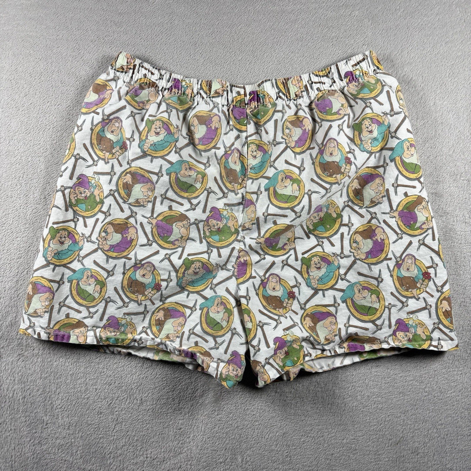 Vintage Disney Originals Pajama Shorts Women’s Large Snow White Dwarfs #1096